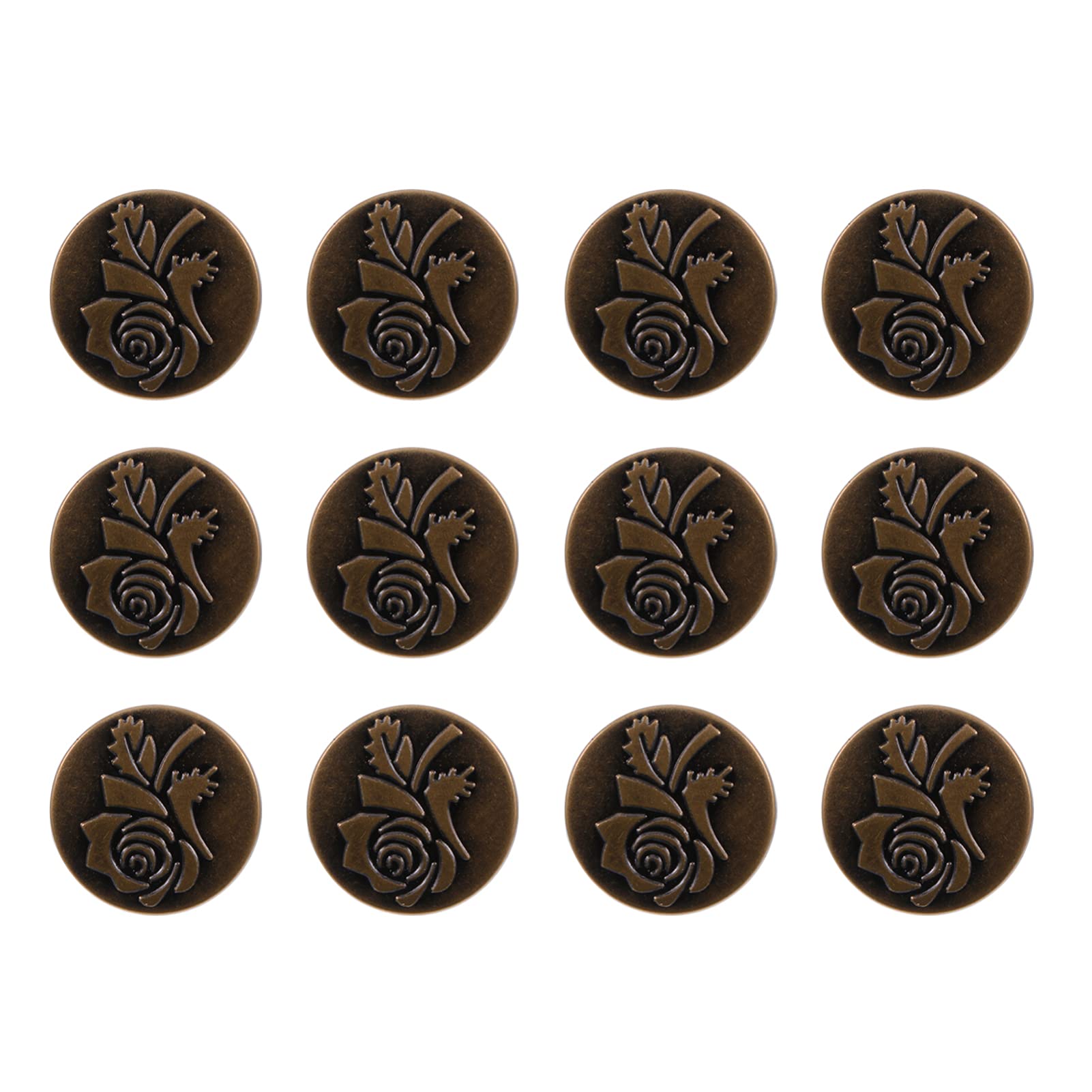 12-Piece Universal Waistband Expander Buttons - Adjustable Alloy Pants Pins for Jeans, Replacement Buckles & Jean Accessories - Perfect for Tight Pants, DIY Clothing Repair & Wardrobe Adjustments