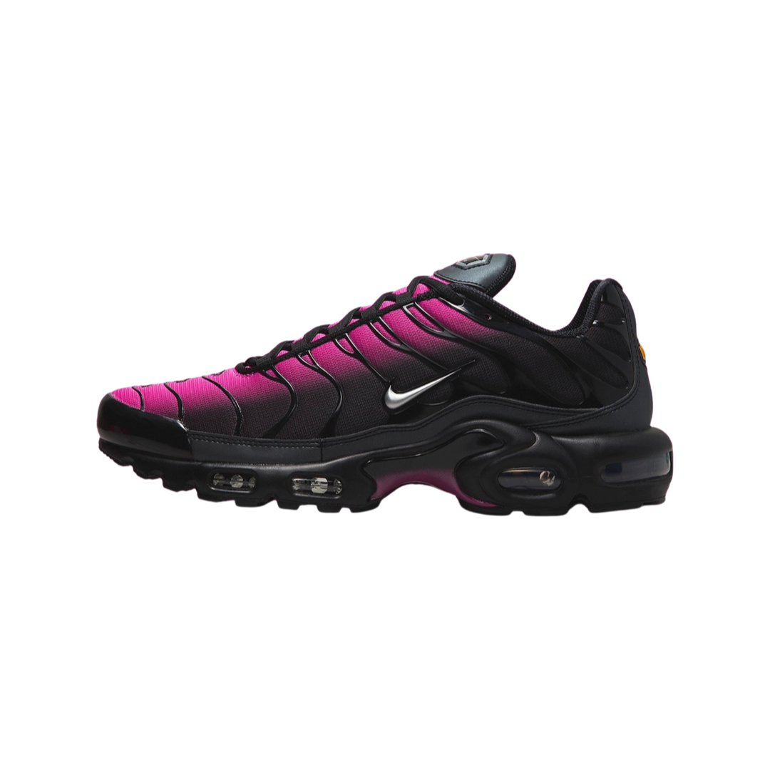 Nike Air Max Plus Men's Running Shoes - Black, Metallic Silver & Pink | Comfortable Cushioning for Jogging, Gym & Casual Wear