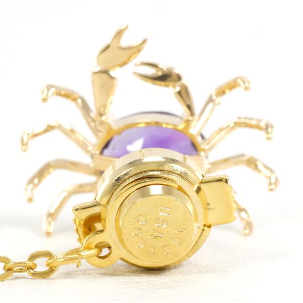 18K Yellow Gold Alloy Amethyst Brooch Pin - Elegant Vintage Jewelry for Women - Perfect for Weddings, Parties & Special Occasions