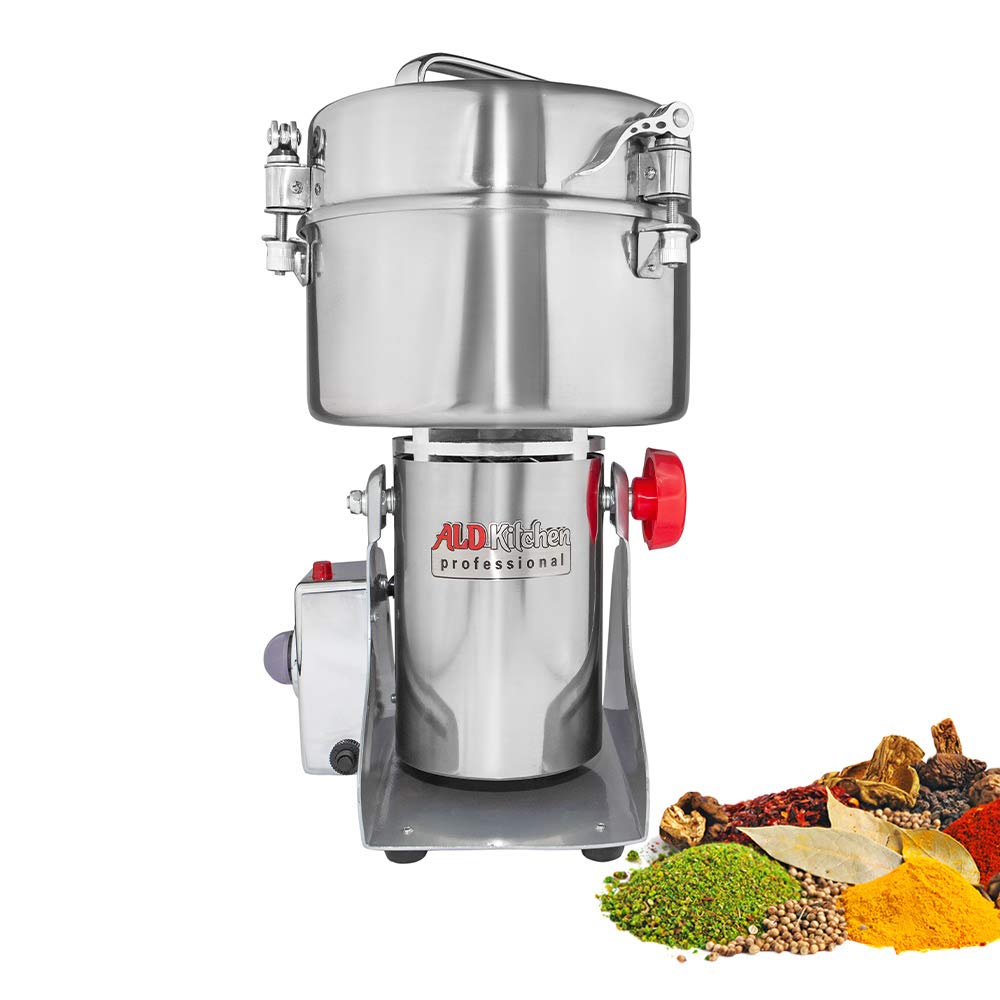 ALDKitchen Electric Grain Mill - Swing Type Grinding Machine for Flour, Spices & Coffee - 2500g Large Capacity - Perfect for Home Baking, Camping & Emergency Food Prep