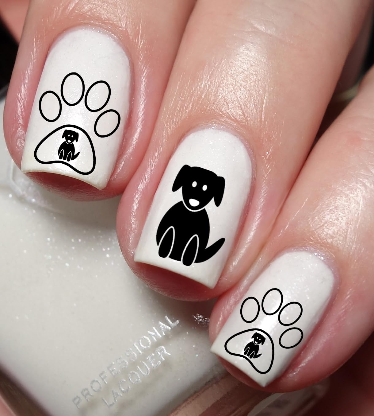 Dog Paw Heart Nail Art Decals - Cute Pet Lover Nail Stickers for Dogs & Cats - Perfect for DIY Nail Designs, Animal Lover Gifts & Paw-Themed Manicures