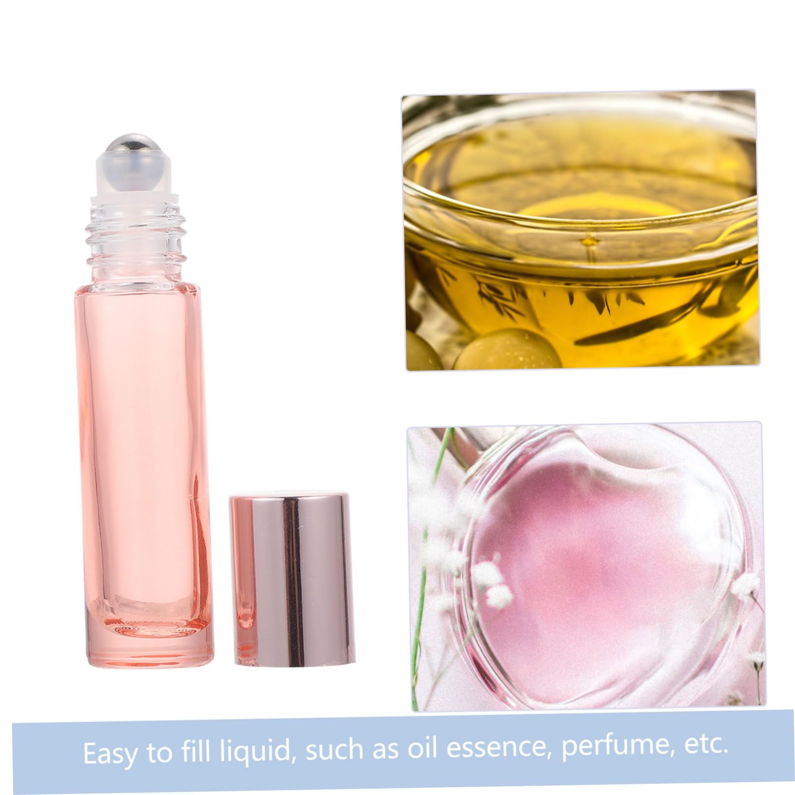 60pcs 10ml Essential Oil Bottles - Glass Roller Bottles with Waterproof Lids for Aromatherapy, DIY Skincare & Travel | MAGICLULU Cosmetic Containers & Diffuser Bottles