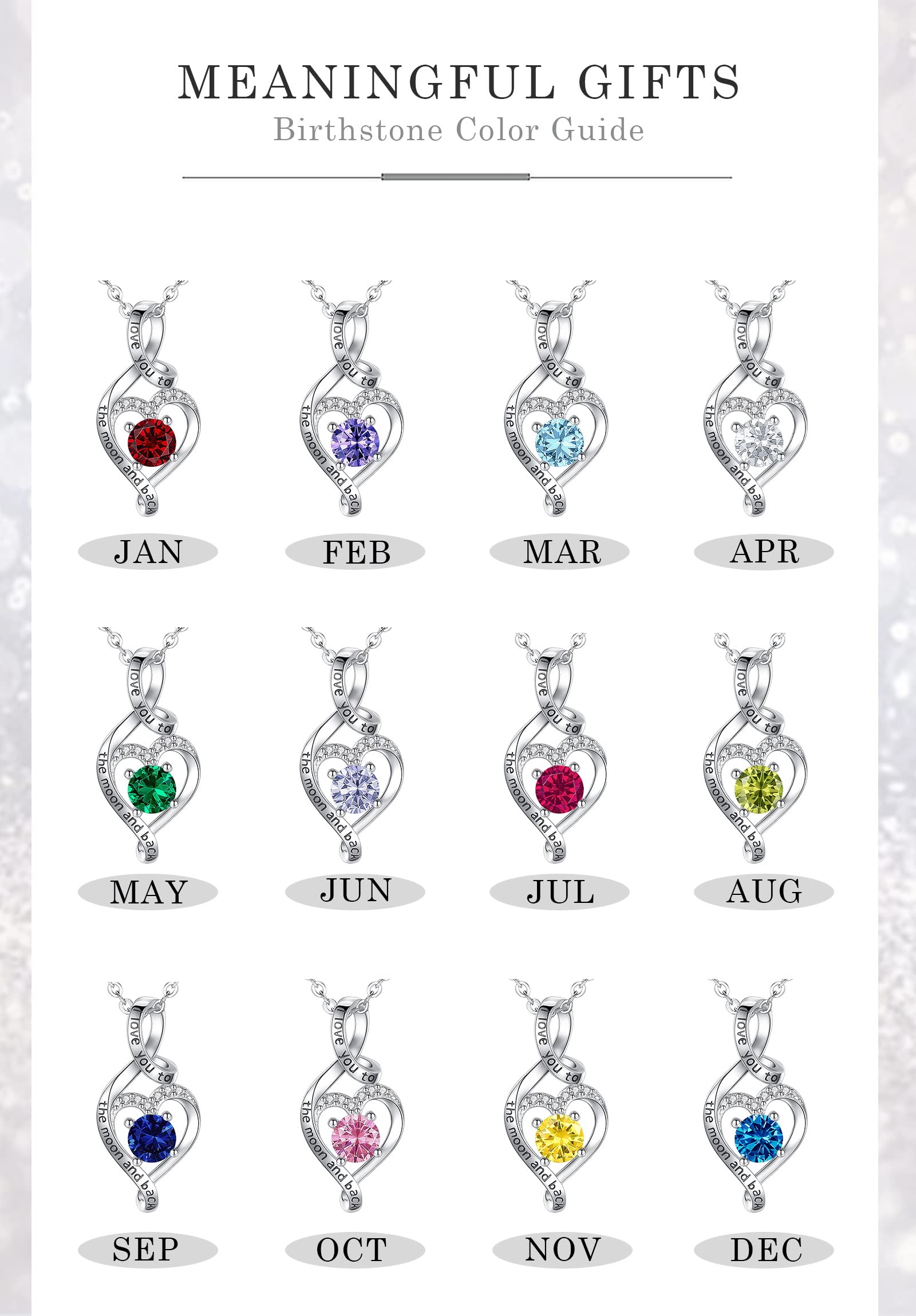 CELESTIA 925 Sterling Silver Birthstone Necklace for Women - 18 Inch Adjustable Chain - Perfect Gift for Birthday, Anniversary & Mother's Day | Elegant Jewelry for Everyday Wear & Special Occasions