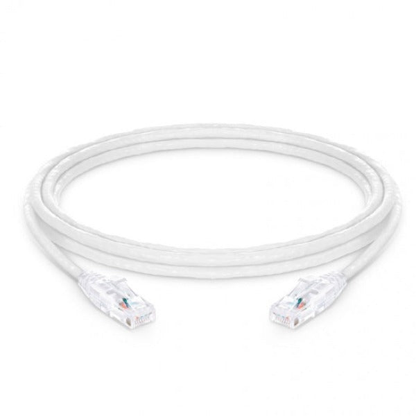 Premium White Cat 6A Snagless UTP Ultra Thin Ethernet Cable with RJ45 Connectors - High-Speed Internet & Gaming Network Cable for Home Office, Streaming & Online Gaming