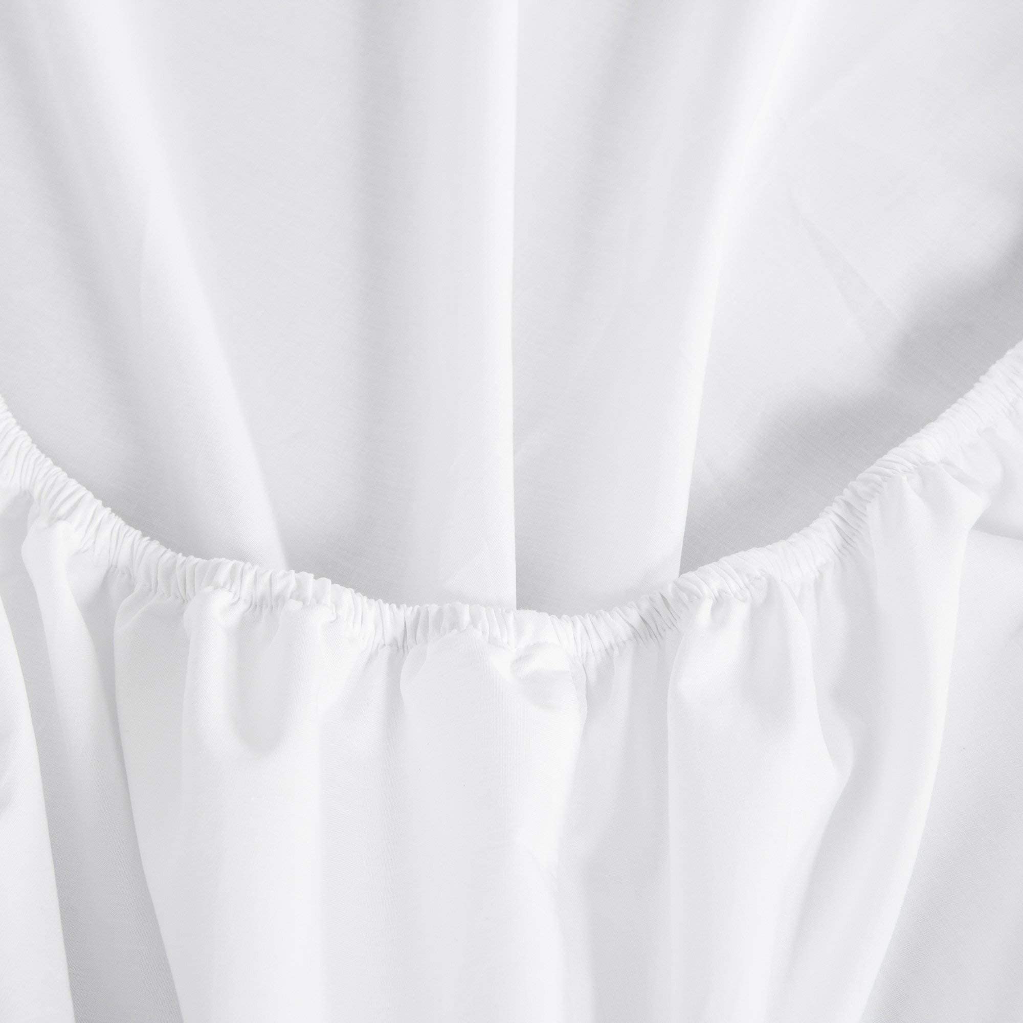 H by Frette Percale Queen Sheet Set - 100% Cotton Luxury All-White Bedding with Pillowcases & Fitted Sheet | Hotel Quality Soft Sheets for Master Bedroom & Guest Room