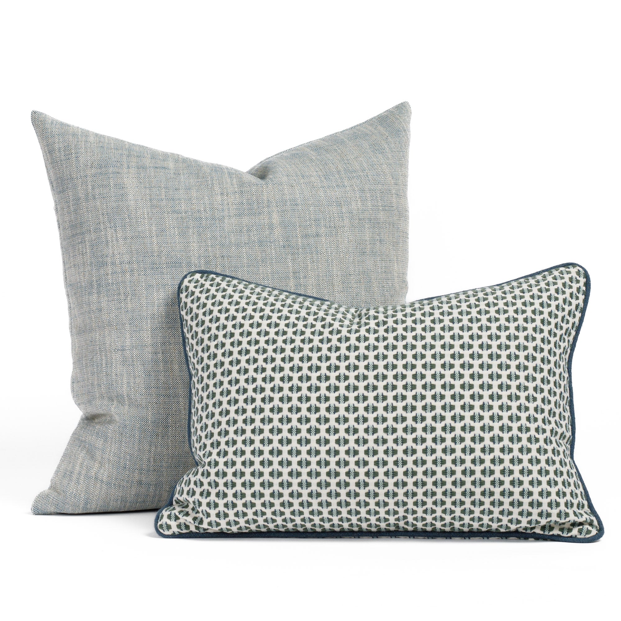22x22 Brussels Throw Pillow Cover - Sky Blue Decorative Cushion for Sofa, Bed & Home Decor