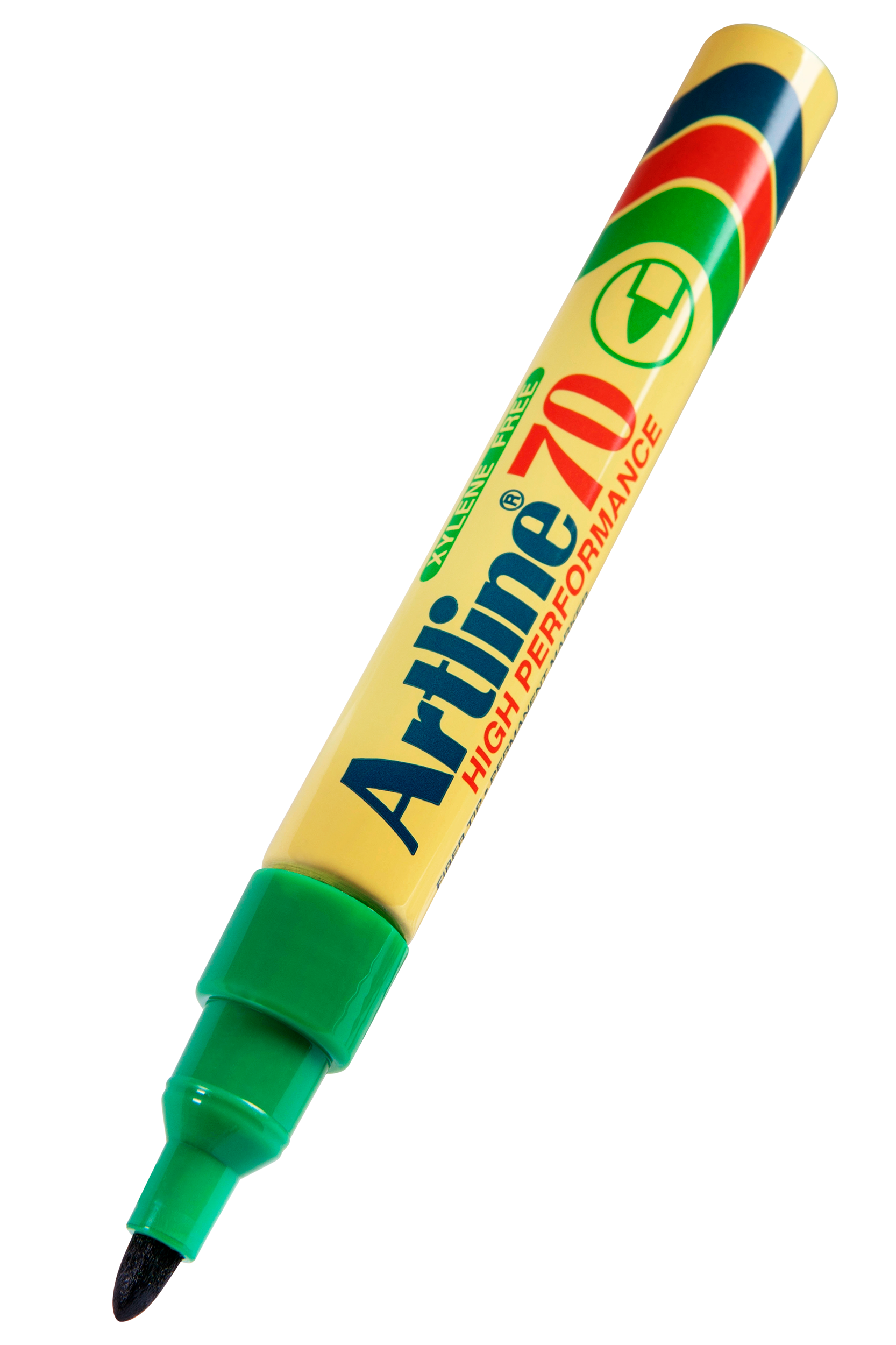 Artline 70 Permanent Marker Bullet Tip - Green Ink (12-Pack) - Ideal for Office, School, and Craft Projects