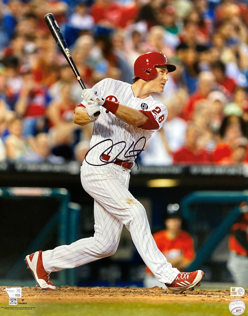 Authentic Chase Utley Autographed 16x20 Philadelphia Phillies Photo - Certified Memorabilia for Baseball Fans & Collectors | Perfect for Man Cave, Sports Room Decor, or Gift for Phillies Fans