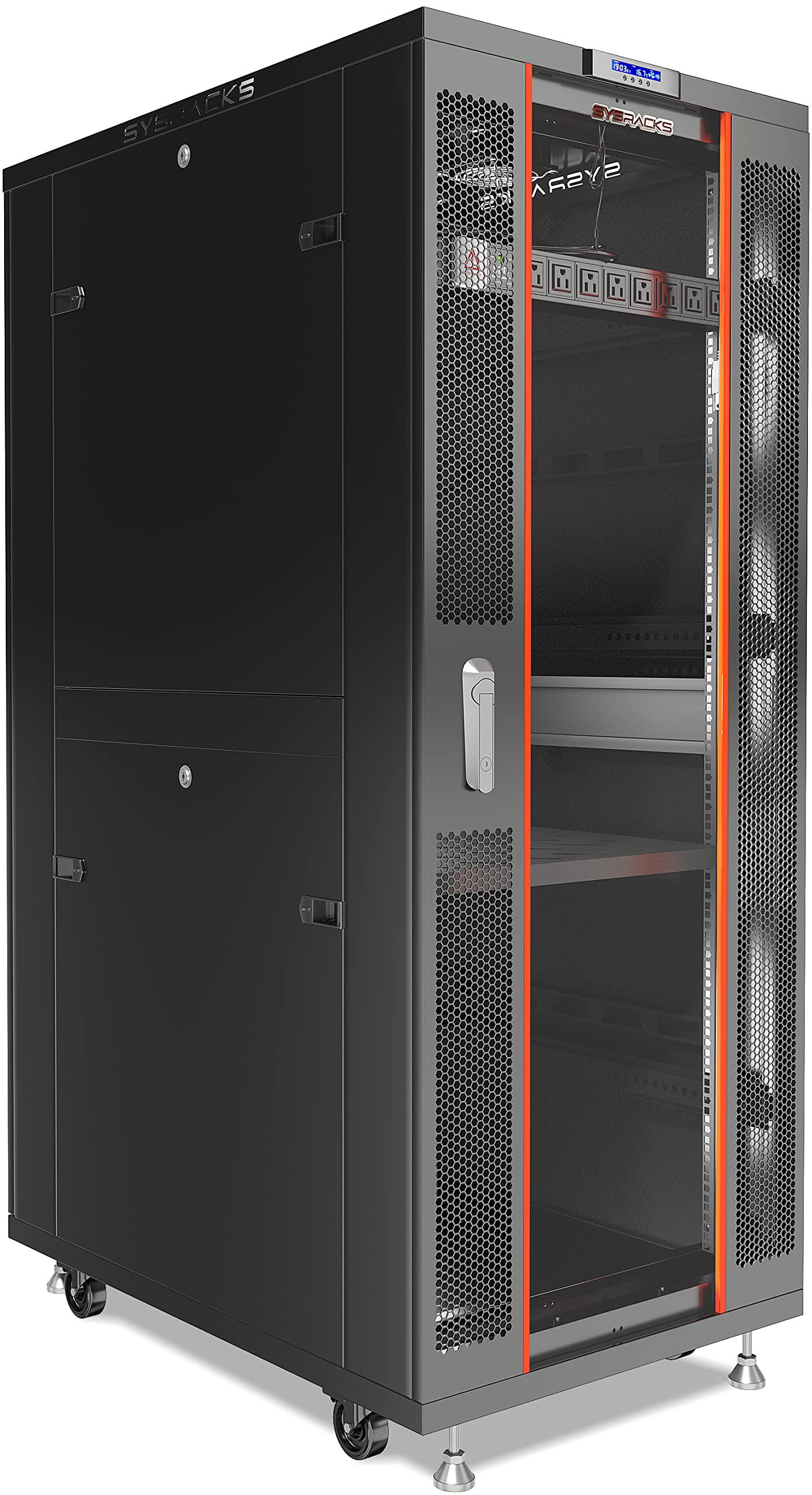 Sysracks 37U Server Rack Cabinet with Locking Doors - 24
