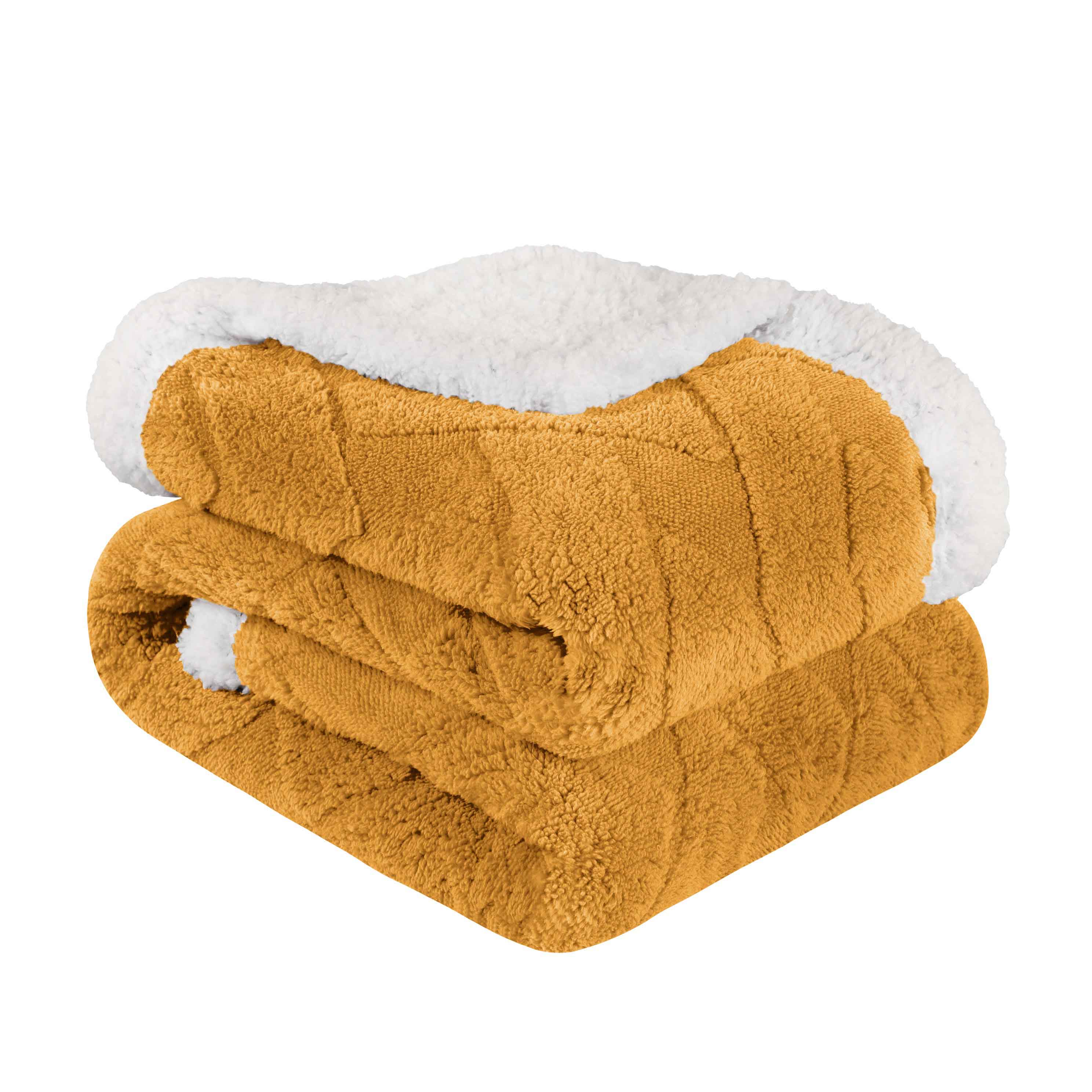 Nuuk Reversible Jacquard Lattice Plush Sherpa Fleece Blanket - Ultra Soft & Warm Winter Throw for Couch, Bed & Travel - Cozy Home Decor Gift for Christmas & Cold Weather