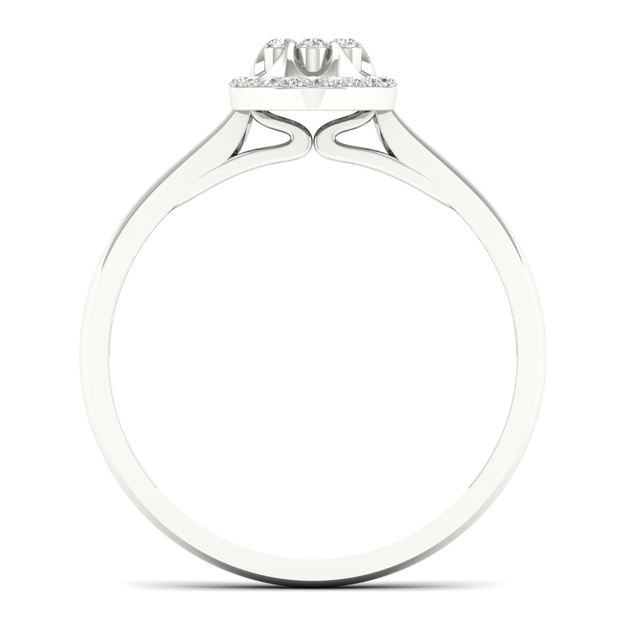 DZON Sterling Silver 1/3ct TDW Diamond Halo Bridal Set - Elegant Wedding Ring Set for Women, Perfect for Engagement, Proposal & Anniversary Gifts