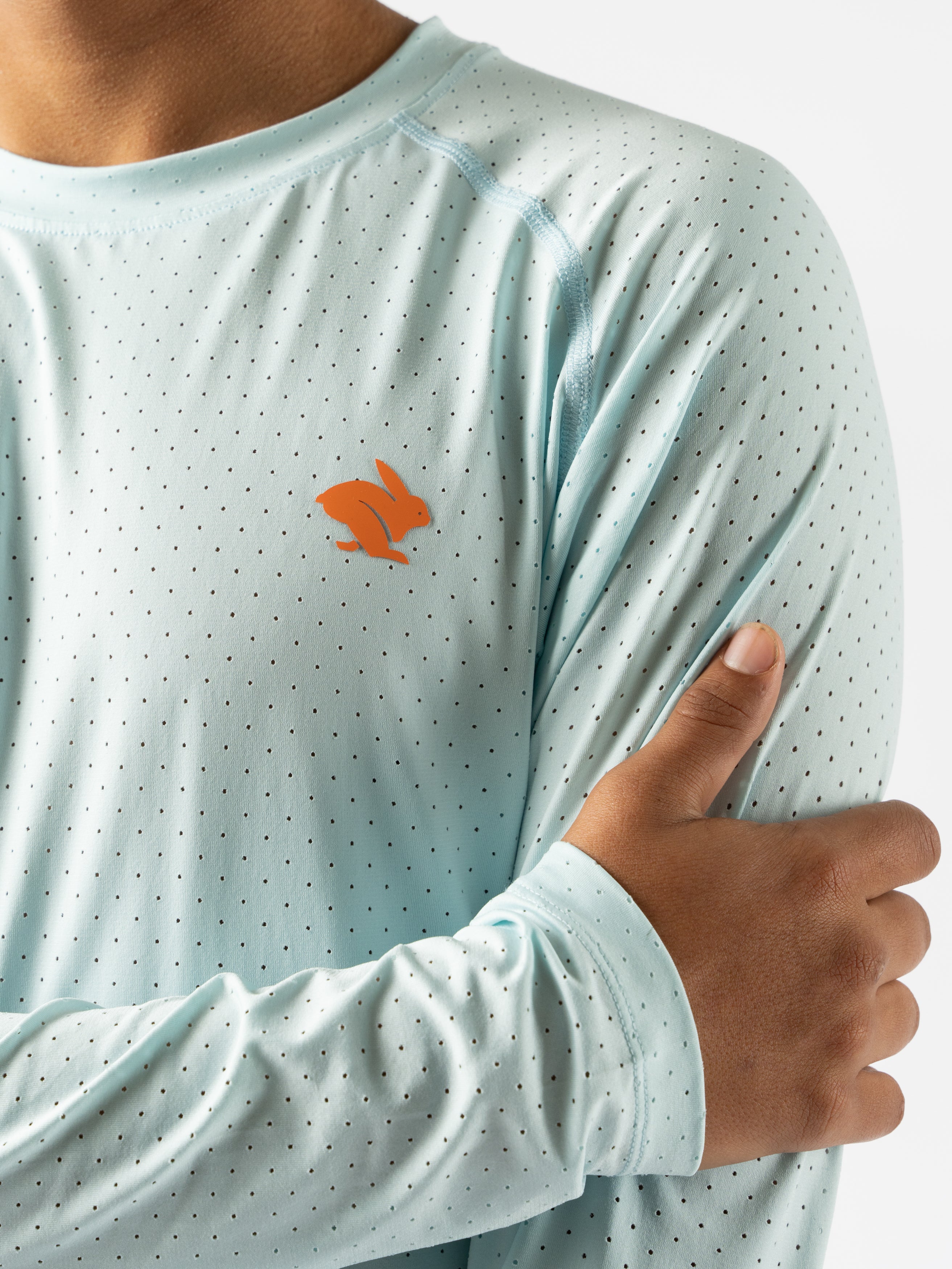 Men's Easy Tee Performance Ice Long Sleeve Shirt - Moisture Wicking & Breathable for Workouts, Running & Outdoor Activities