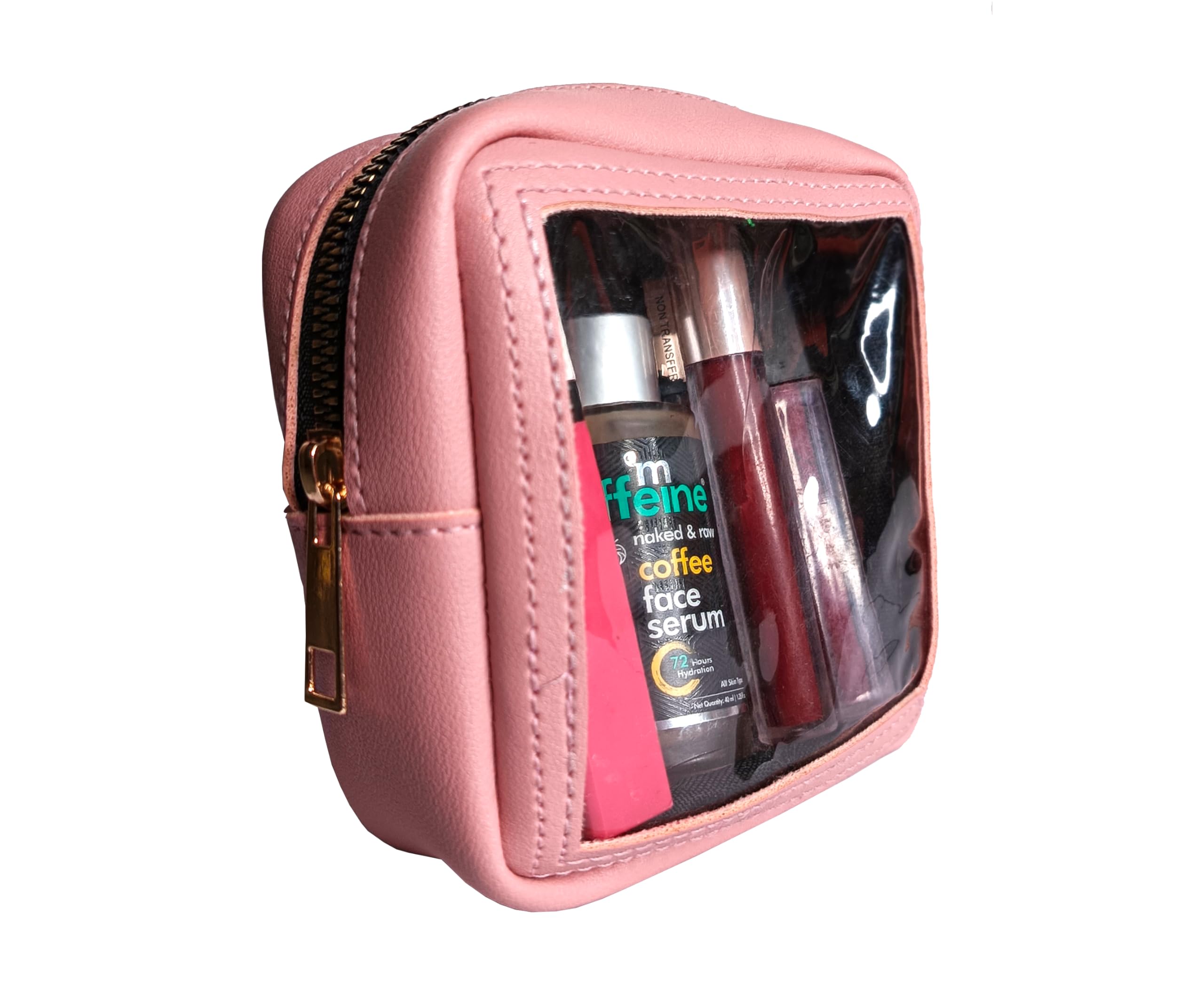 Kartbrink Small Lipstick Pouch - Pink Makeup Organizer & Travel Cosmetic Bag with Zipper (10cm) - Perfect for Women's Fashion Gifts, Daily Storage & On-the-Go Beauty Essentials