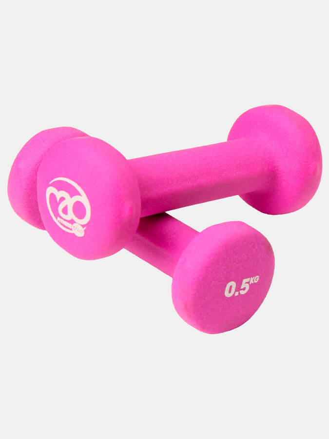 Pink 0.5kg Neo Dumbbell Set - Lightweight Yoga & Fitness Weights for Home Workouts, Pilates, and Strength Training
