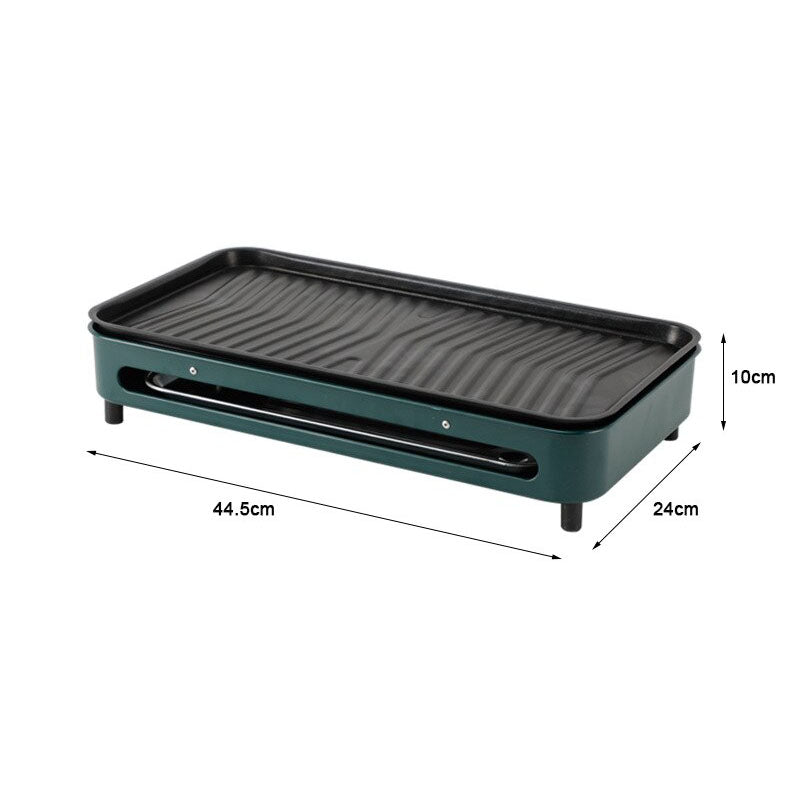 1500W Portable Smokeless Electric Grill Pan - Non-Stick Indoor/Outdoor BBQ Griddle for Home, Camping & Parties - Perfect for Grilling Steaks, Burgers, Vegetables & More