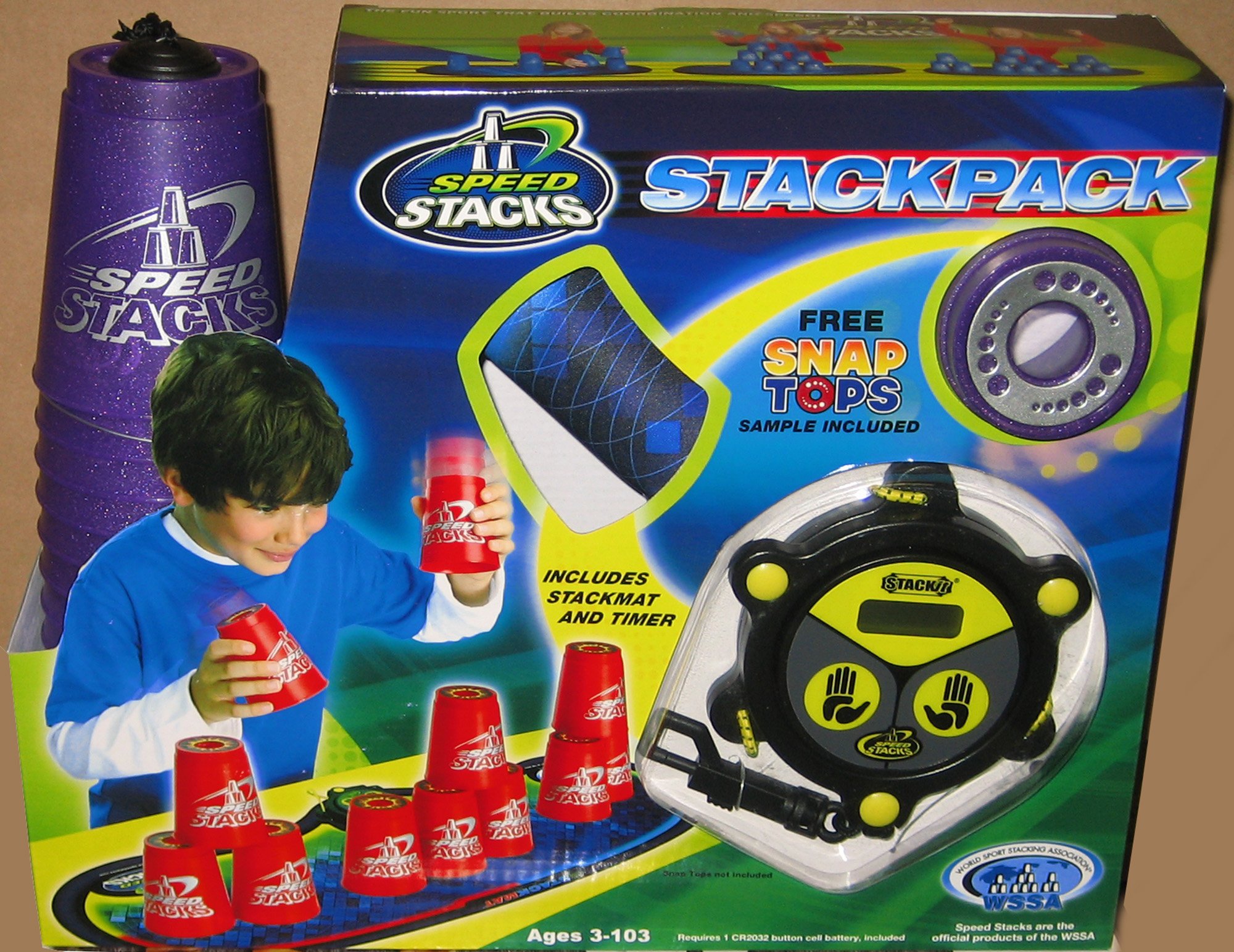 Speed Stacks METALLIC PURPLE Competition Stacking Cups Set - Includes StackPack, Mat & Timer for Speed Stacking Tournaments - Perfect for Kids, Schools, and Family Game Nights