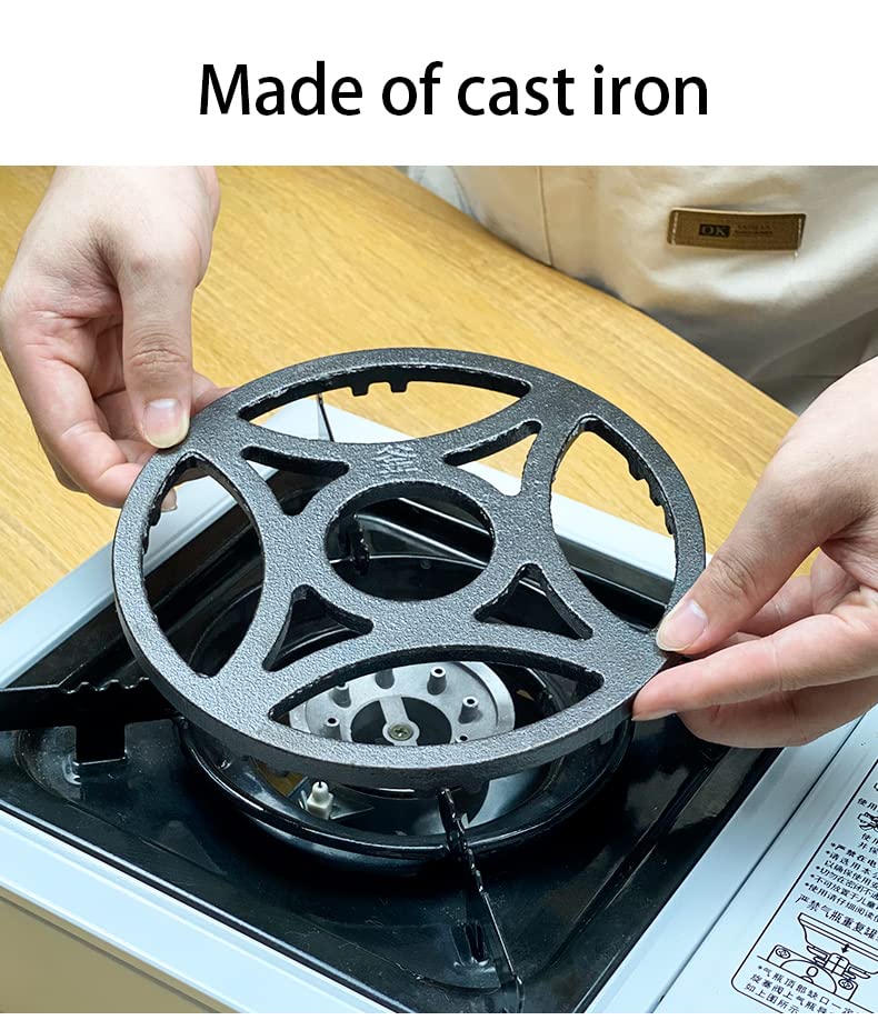 6.9 Inch Cast Iron Gas Ring Reducer - Heavy Duty Stove Burner Adapter for Camping, Grilling & Outdoor Cooking
