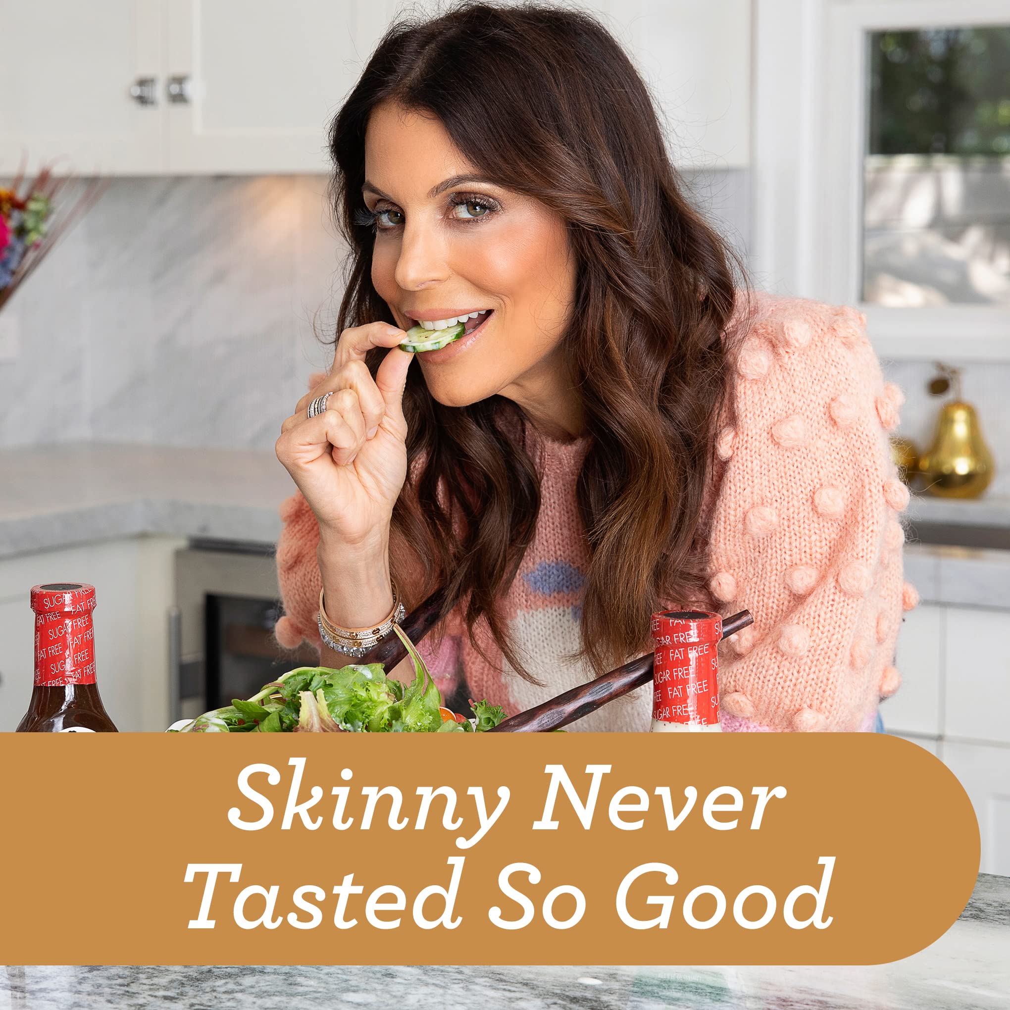 Skinnygirl Fat-Free Sugar-Free Honey Dijon Salad Dressing - 8oz Bottle | Low Calorie Healthy Vinaigrette for Salads, Sandwiches & Meal Prep | Keto & Vegan Friendly