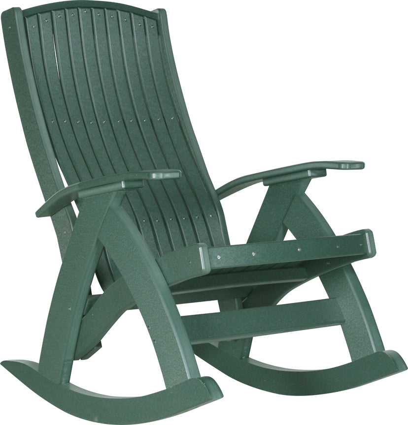 LuxCraft Comfort Rocker Recliner Chair - Ergonomic High Back Rocking Chair with Padded Armrests & Lumbar Support for Living Room, Bedroom, Nursery - Perfect for Relaxing, Reading & Nursing