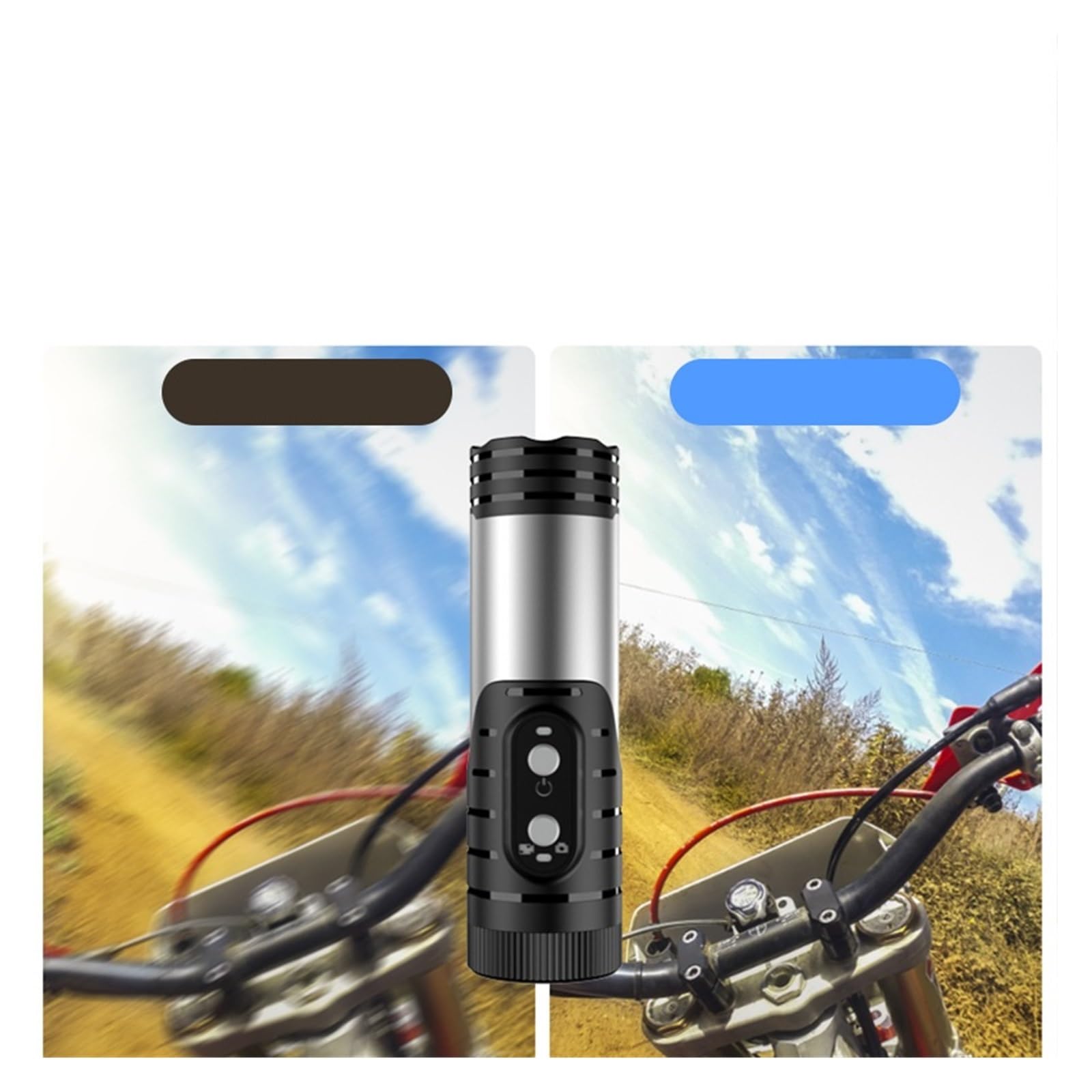 MZZYG 4K Ultra HD WiFi Action Camera with Flashlight - Waterproof Helmet & Bike Mount, Anti-Shake Sports Camera for Cycling, Skiing, Surfing (Silver)