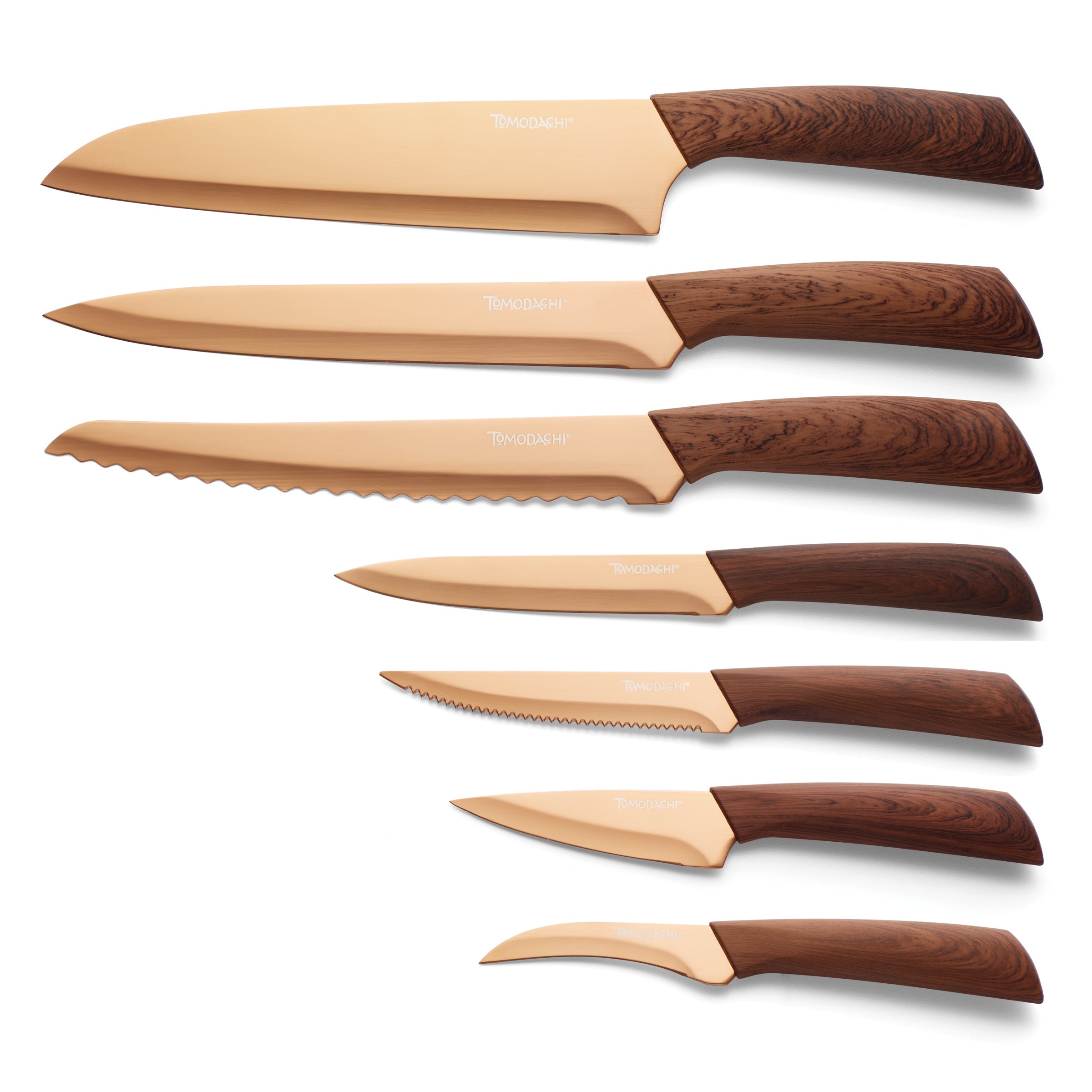 Premium Raintree Copper 13-Piece Knife Block Set - High-Quality Kitchen Cutlery with Storage Block for Home Chefs & Cooking Enthusiasts | Perfect for Meal Prep, Slicing, Dicing & Everyday Cooking