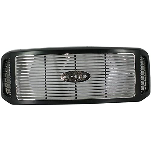 Replacement Grille Assembly for 2005-2007 Ford F-250 Super Duty Harley-Davidson Edition with Chrome Insert - Perfect for Truck Upgrades & Restoration Projects