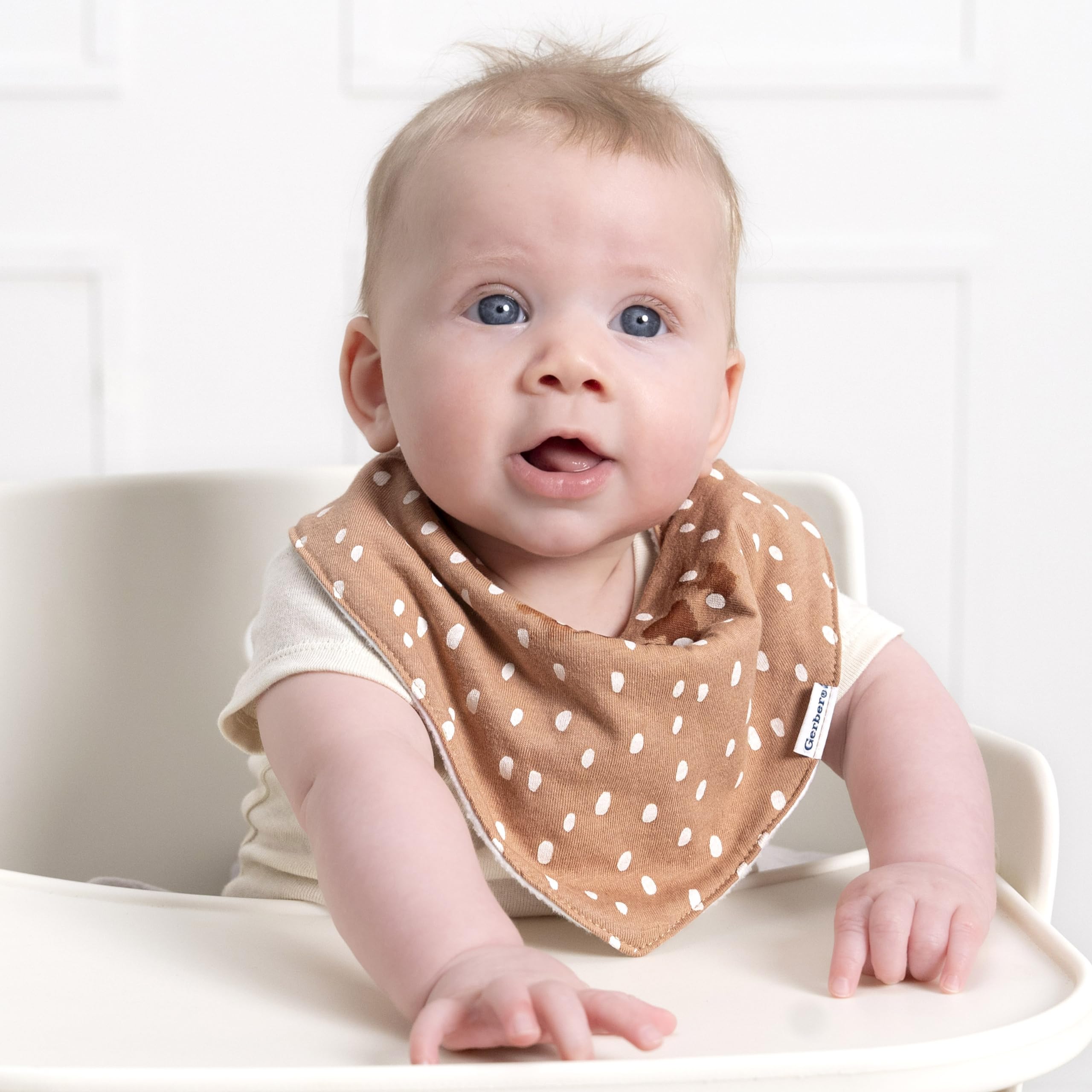 Gerber Unisex Baby Bandana Bibs - Soft, Absorbent & Stylish for Drool & Messy Meals - Perfect for Infants & Toddlers at Home or On-the-Go
