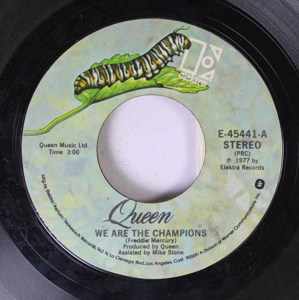 Queen - We Are the Champions / We Will Rock You 45 RPM Vinyl Single - Classic Rock Anthems for Parties, Workouts & Celebrations