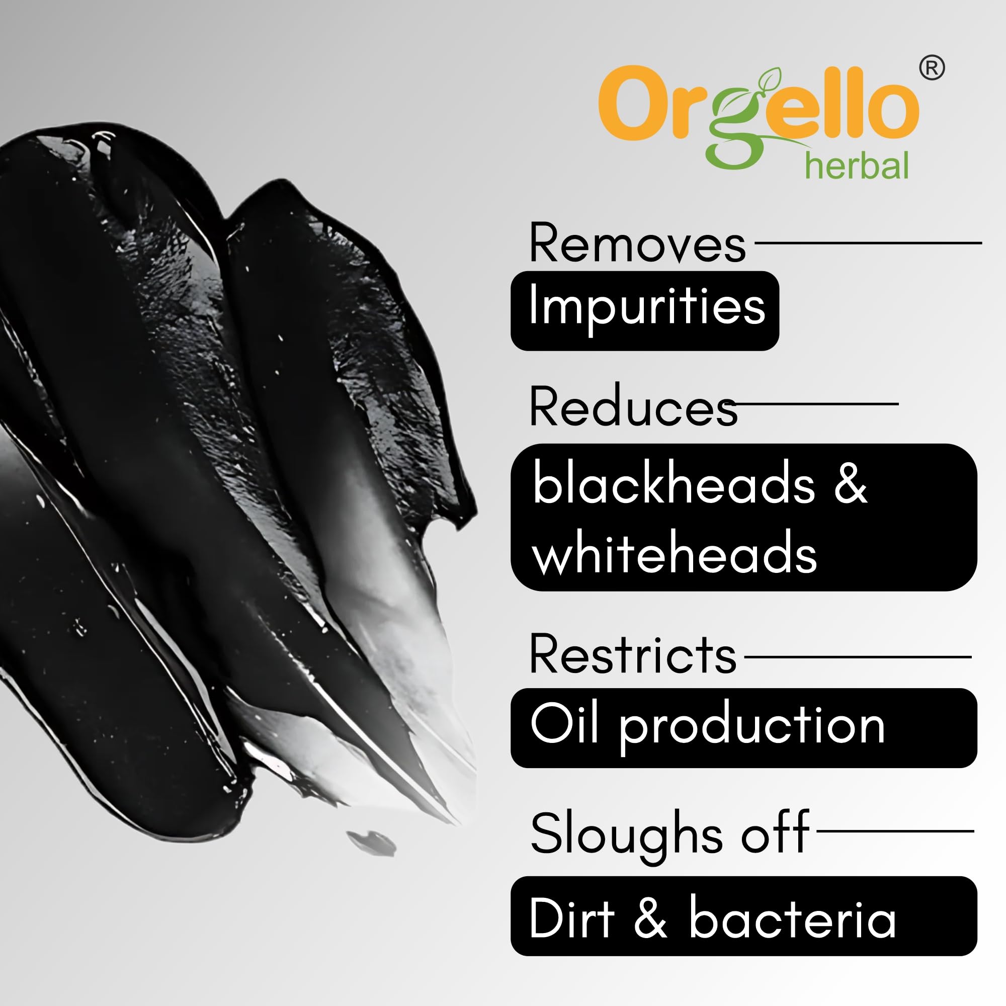 Orgello Charcoal Peel Off Face Mask for Blackhead Removal & Deep Pore Cleansing - Sulfate & Paraben Free - Suitable for Men, Women & Teens with Dry, Normal or Oily Skin | Perfect for Spa Days, Self-Care Routines & Acne Treatment