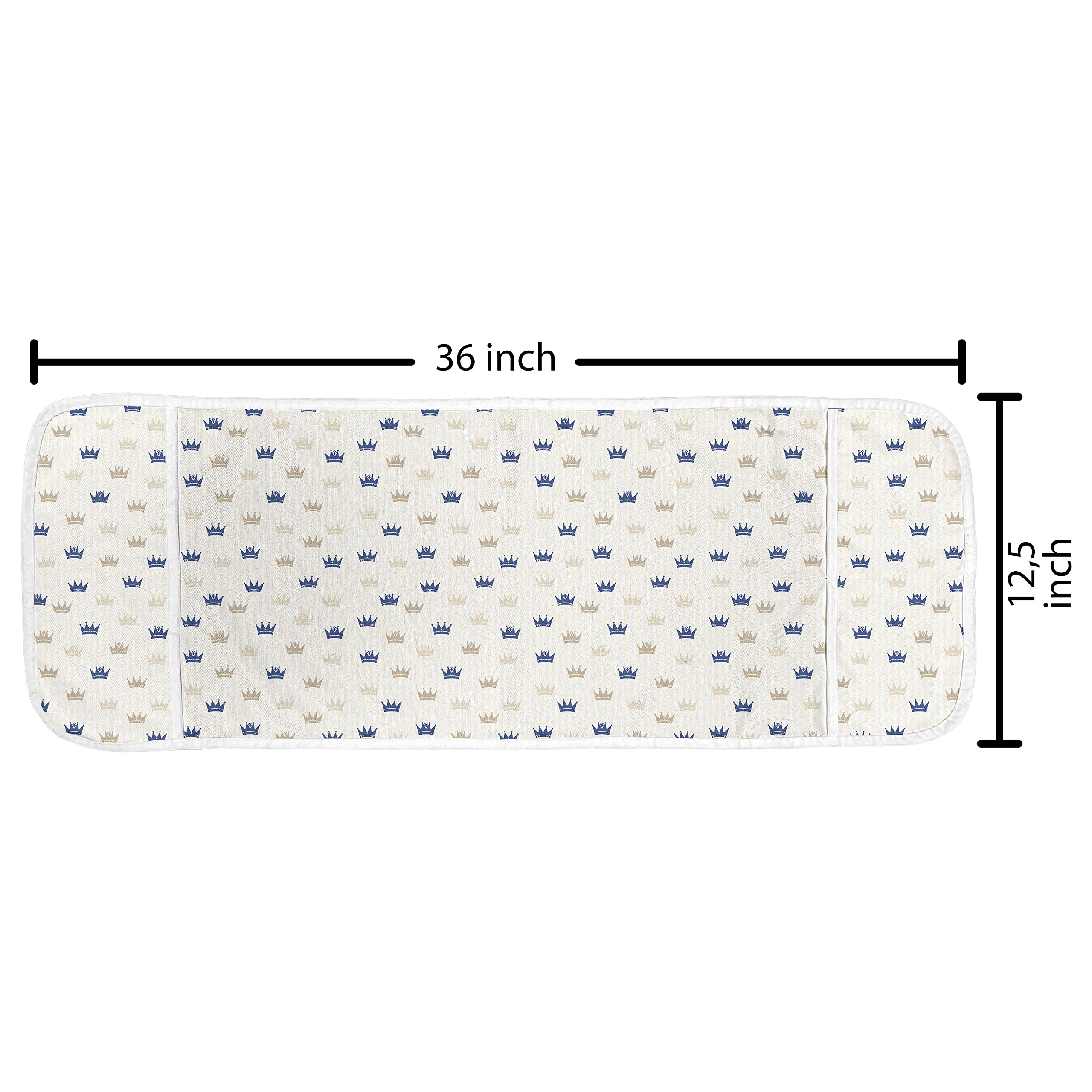 Ambesonne Microwave Cover with Royal Crown Design - Waterproof Kitchen Organizer with Pockets, 36