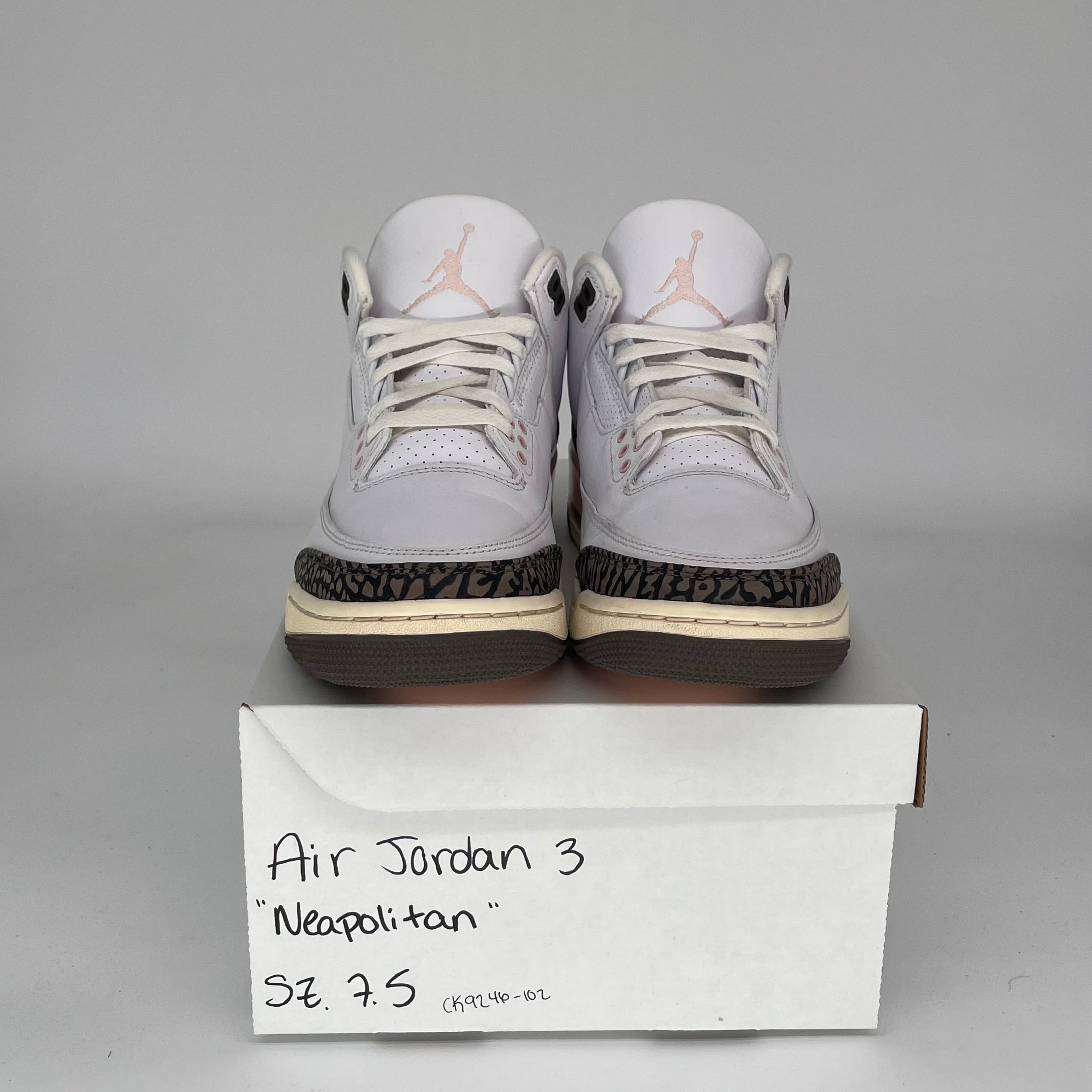AIR JORDAN 3 NEAPOLITAN Womens Sneakers - Size 7.5/9W (CK9246-102) - Retro Basketball Shoes for Women, Streetwear Fashion & Casual Wear