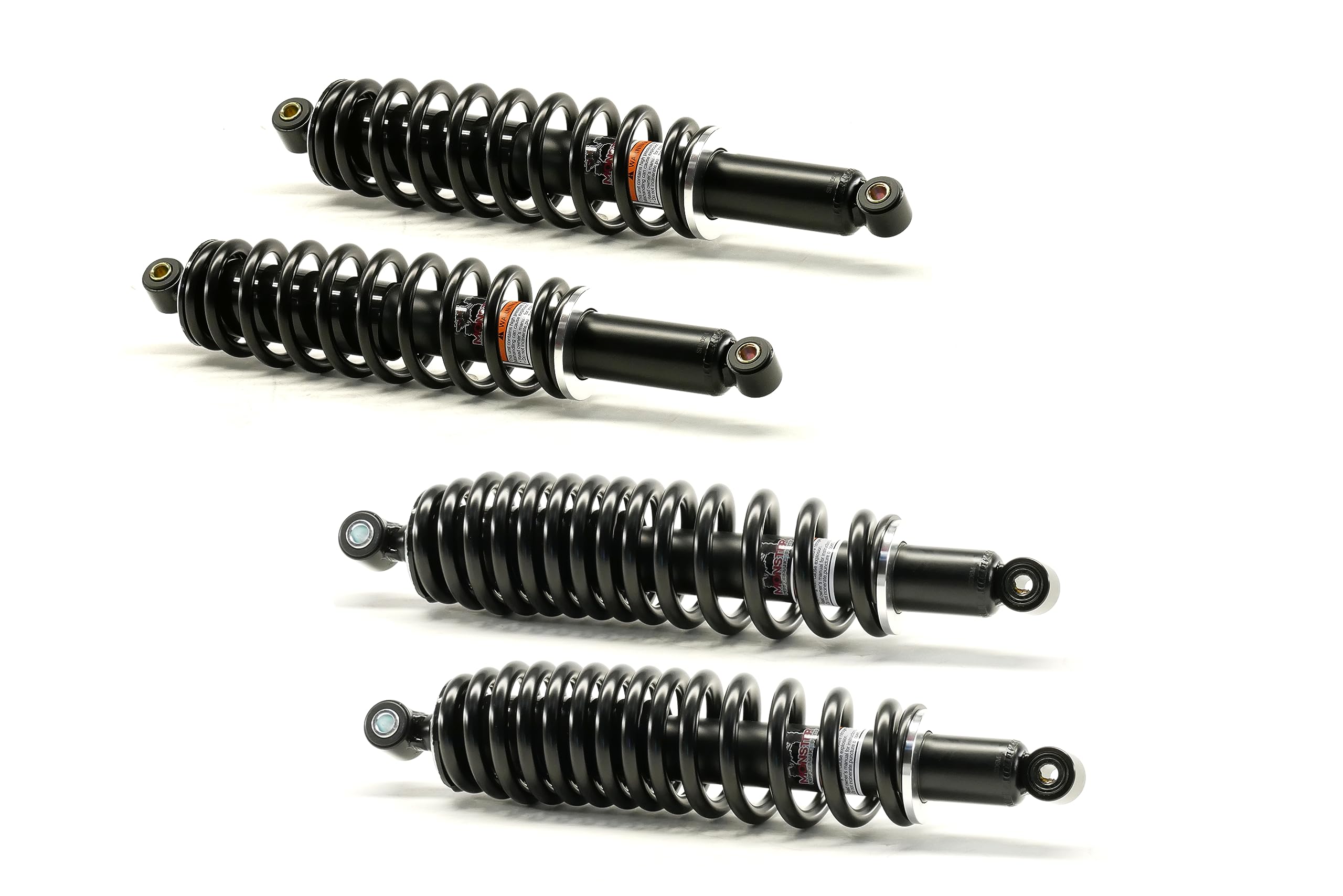 Monster Performance Heavy Duty Shock Absorber Set for Yamaha Viking 700 4x4 (2014-2020) - Gas Powered ATV Suspension Upgrade - Black Off-Road Shocks for Enhanced Trail Riding & Work Performance
