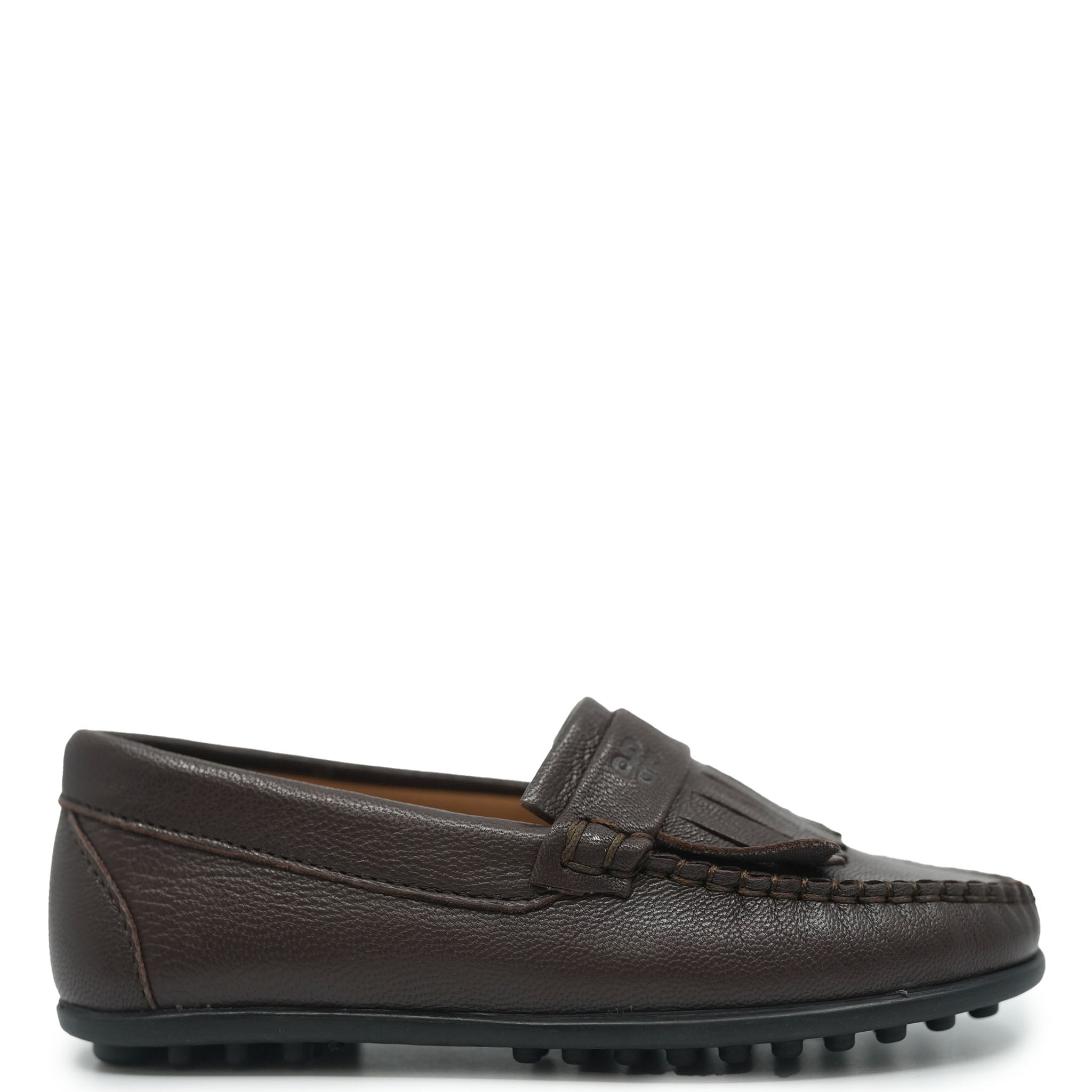 Dark Brown Leather Fringe Loafers for Women - Comfortable Slip-On Shoes for Casual Outfits & Office Wear - Perfect for Work, Travel, and Everyday Style