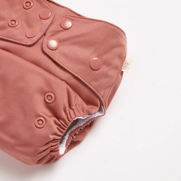 EcoNaps Modern Cloth Diaper - Reusable & Eco-Friendly Baby Nappy in Terracotta | Perfect for Newborns, Infants & Toddlers | Daycare & Home Use