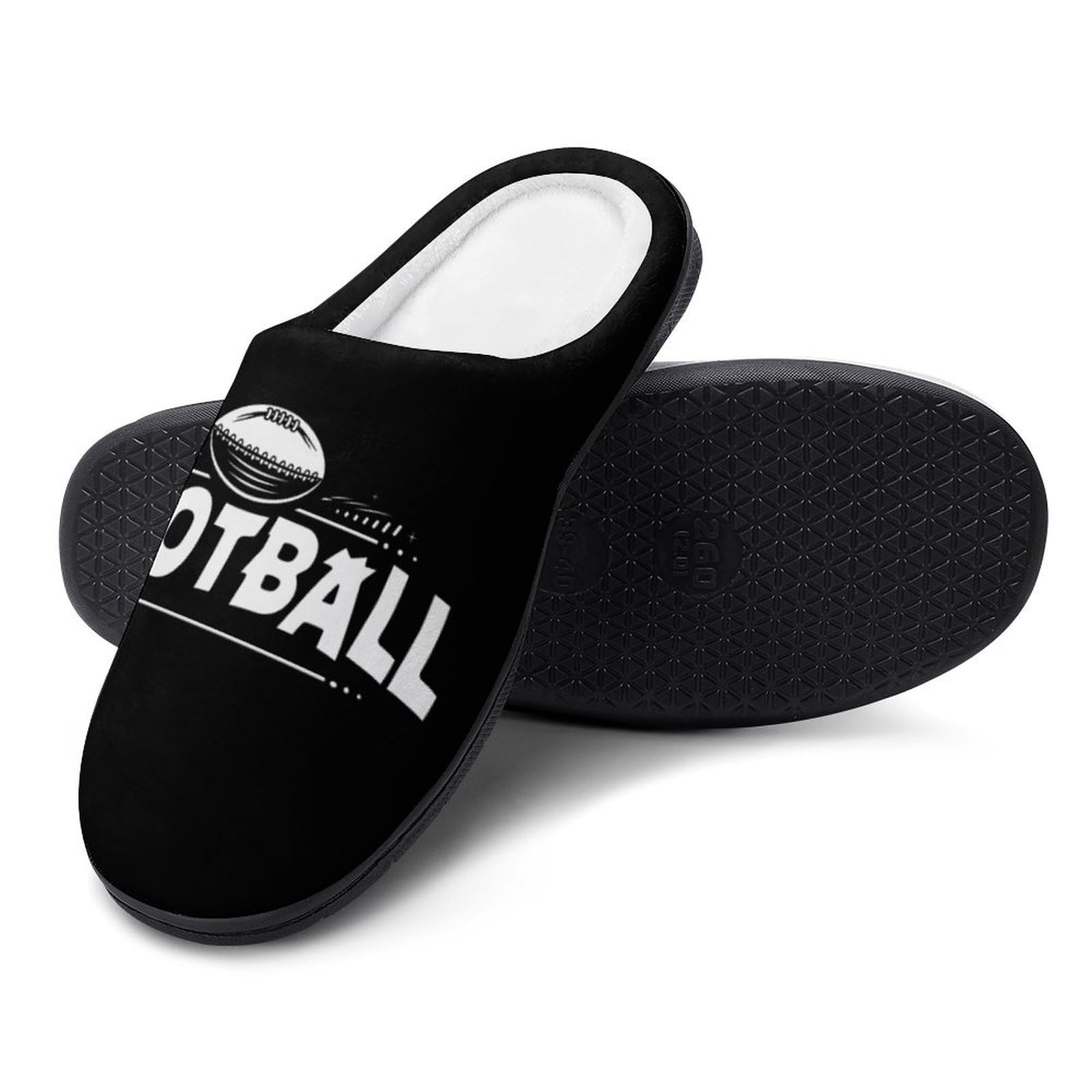 **Best Football Player Gifts for Men - Memory Foam Cotton Slippers with Anti-Skid Sole - Cozy House Shoes for Athletes & Fans**    *(Perfect for lounging at home, post-game relaxation, or gifting to football lovers!)*