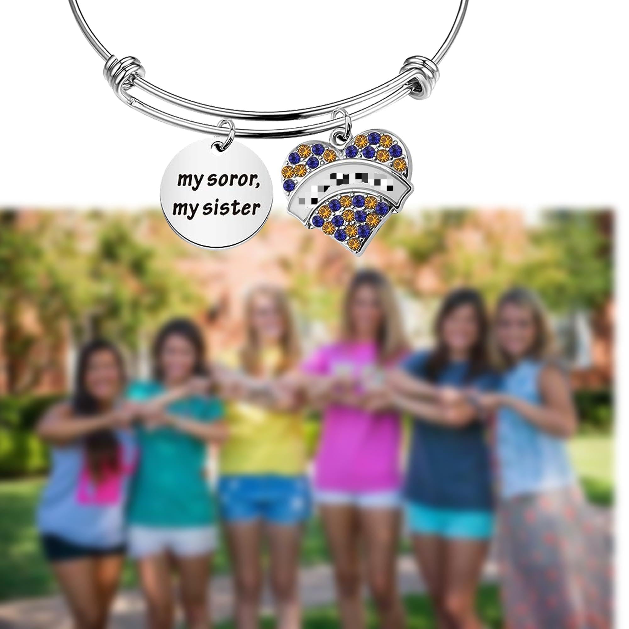 BAUNA Sorority Bracelet - Elegant Charm Bracelet Jewelry for Sisters, 1922 Sorority Gift - Perfect for Sisterhood Events, Graduation Gifts & Greek Life Accessories