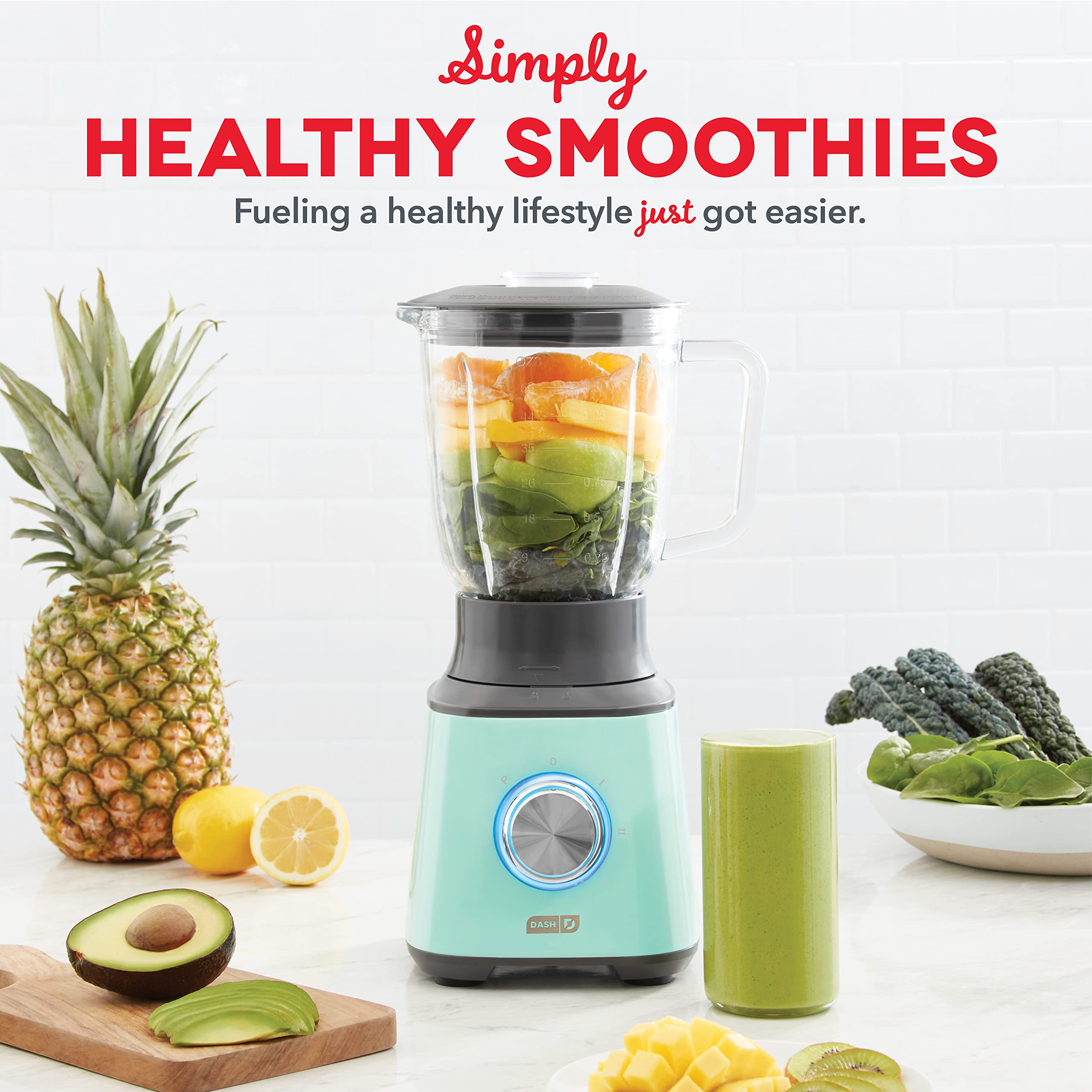 Dash Quest 50oz Heavy Duty Blender - High Speed Countertop Mixer for Smoothies & Kitchen Prep
