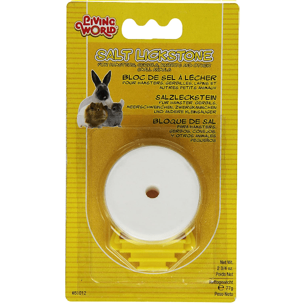 Living World Salt Lickstone for Small Animals - Mineral Supplement for Rabbits, Guinea Pigs & Hamsters - Essential Nutrients for Healthy Pets - Perfect for Cages & Habitats