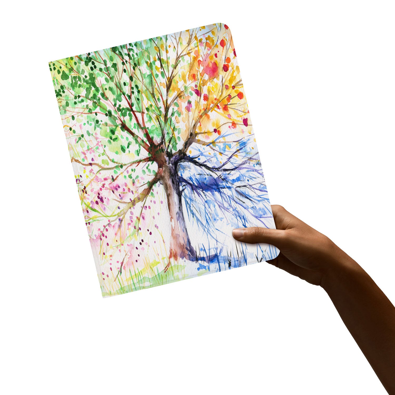 Watercolor Flower iPad Folio Case - Slim Protective Cover for iPad 6/7/8/9/10.2 Inch | Perfect for Work, School & Travel