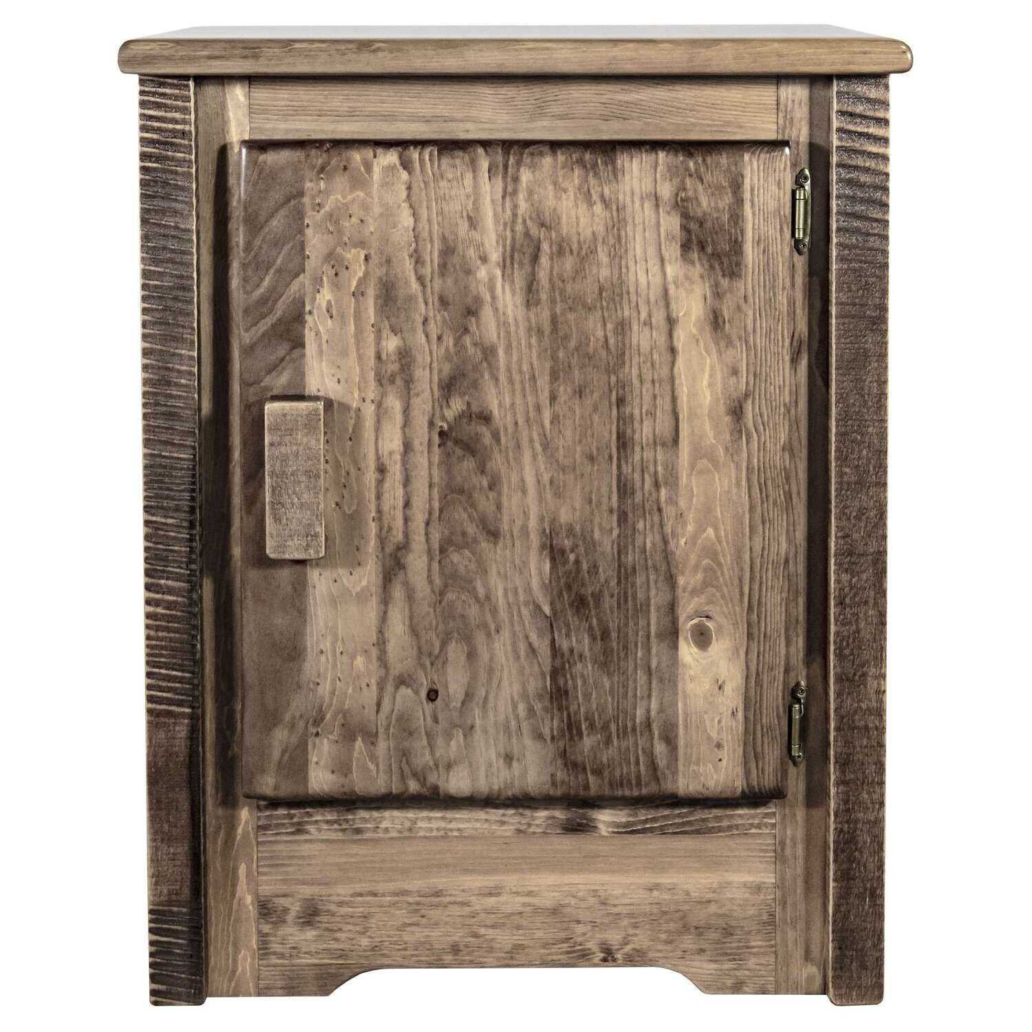 Montana Woodworks Homestead Collection Accent Cabinet - Right Hinged, Stained & Clear Lacquer Finish - Rustic Home Decor for Living Room, Bedroom or Entryway