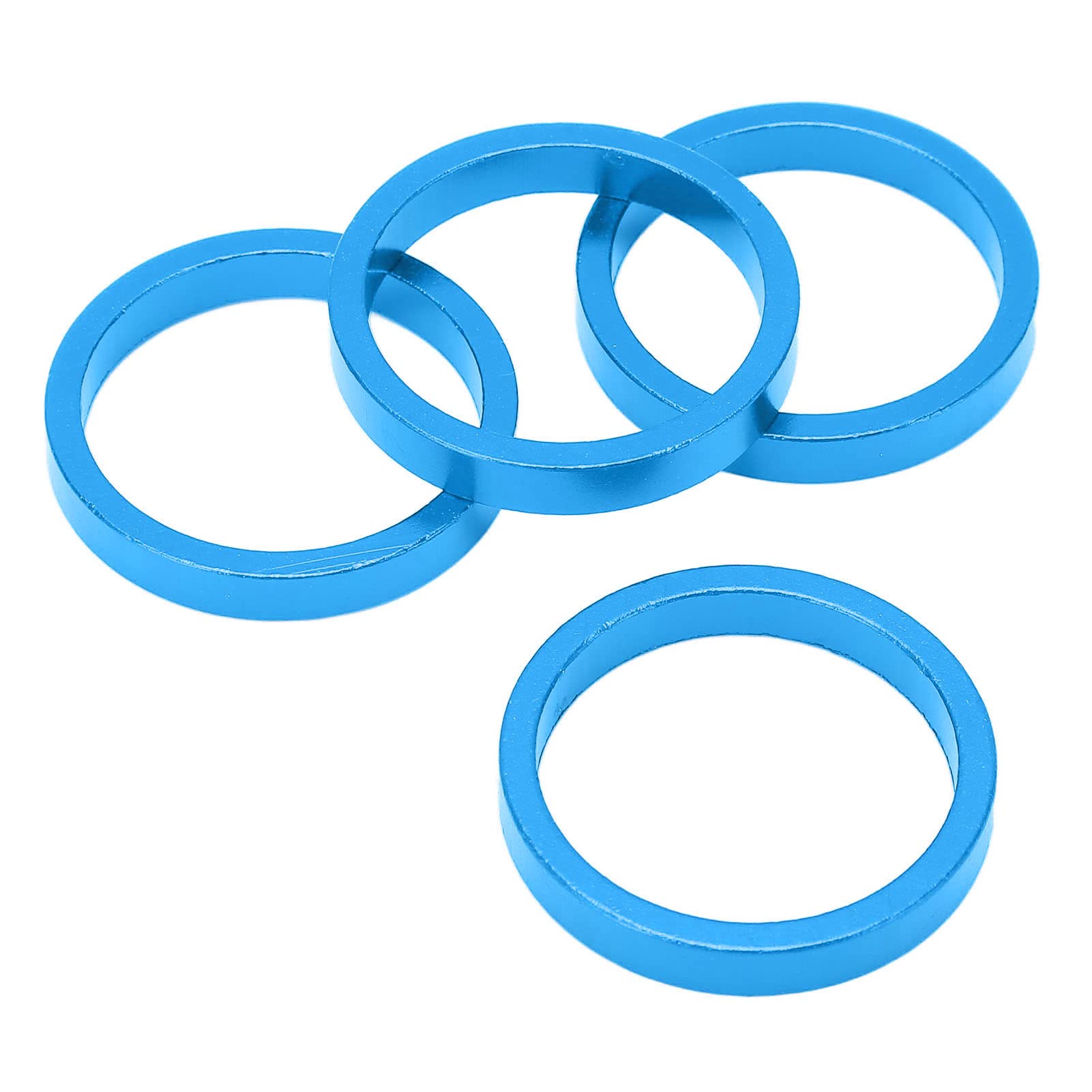 Vbestlife 4Pcs Aluminum Alloy Bike Handlebar Stem Spacers - 28.6mm Threadless Bicycle Headset Spacers for Mountain & Road Bikes | Front Fork Stem Spacers for Cycling Comfort & Bike Maintenance