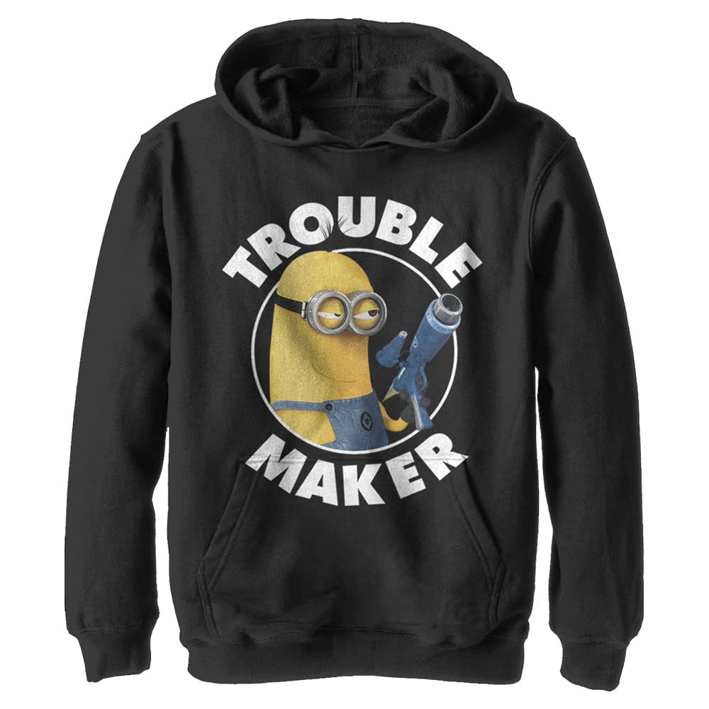 Minions Trouble Maker Kids' Pullover Hoodie - Soft & Comfortable Youth Sweatshirt for Boys & Girls - Perfect for School, Playdates & Casual Outings