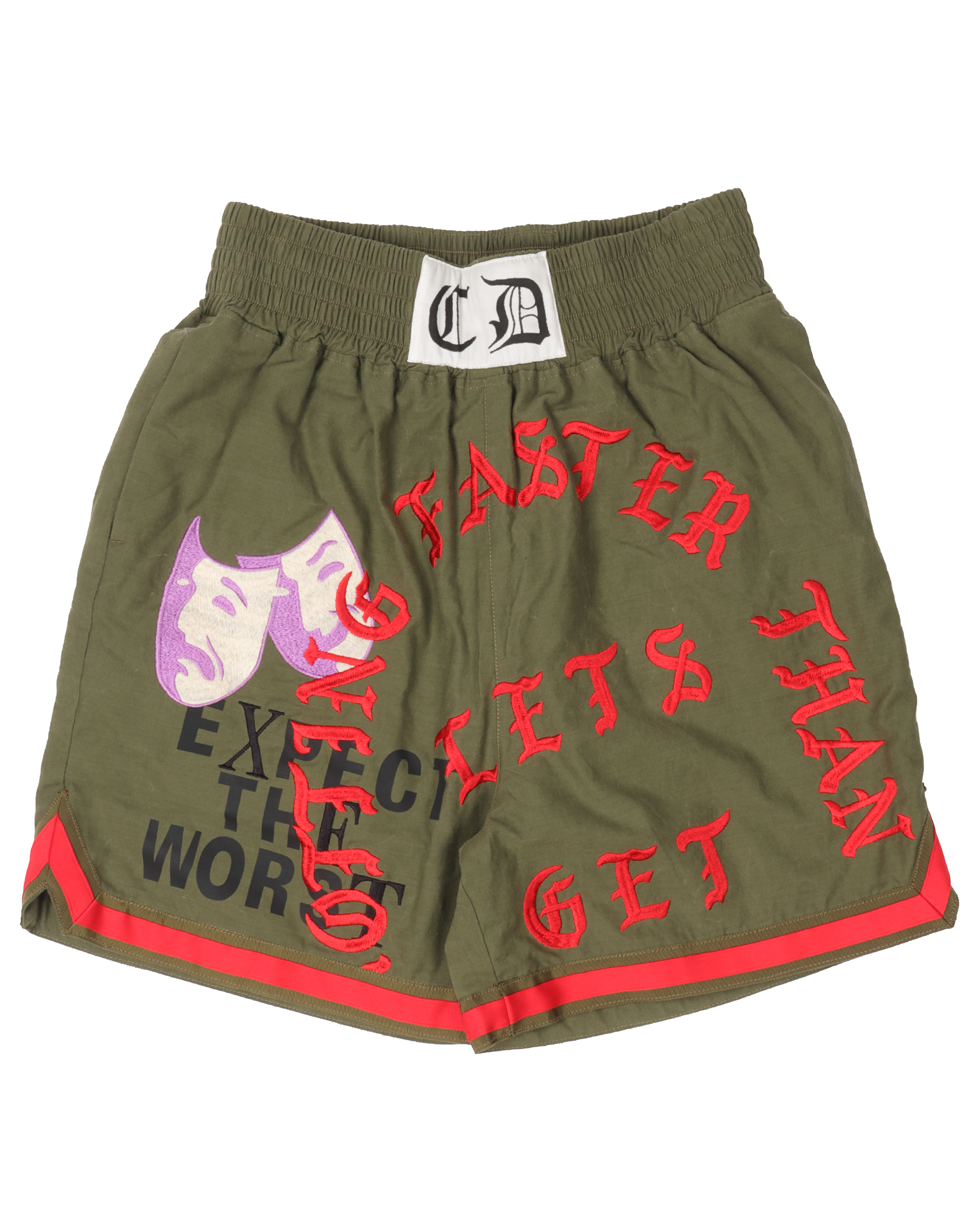 Comedy & Tragedy Theatrical Boxing Shorts - Breathable Canvas Fight Shorts for Men - Perfect for Boxing, MMA, and Gym Workouts