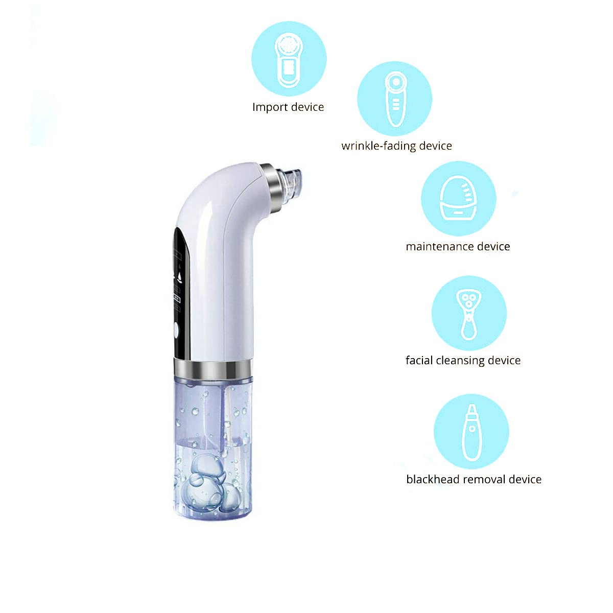 Electric Blackhead Remover Pore Vacuum - Upgraded Facial Pore Cleaner with 3 Suction Power & 6 Probes | USB Rechargeable Acne Comedone Whitehead Extractor Tool for Women & Men | Perfect for Deep Cleansing, Acne Treatment & Skincare Routine