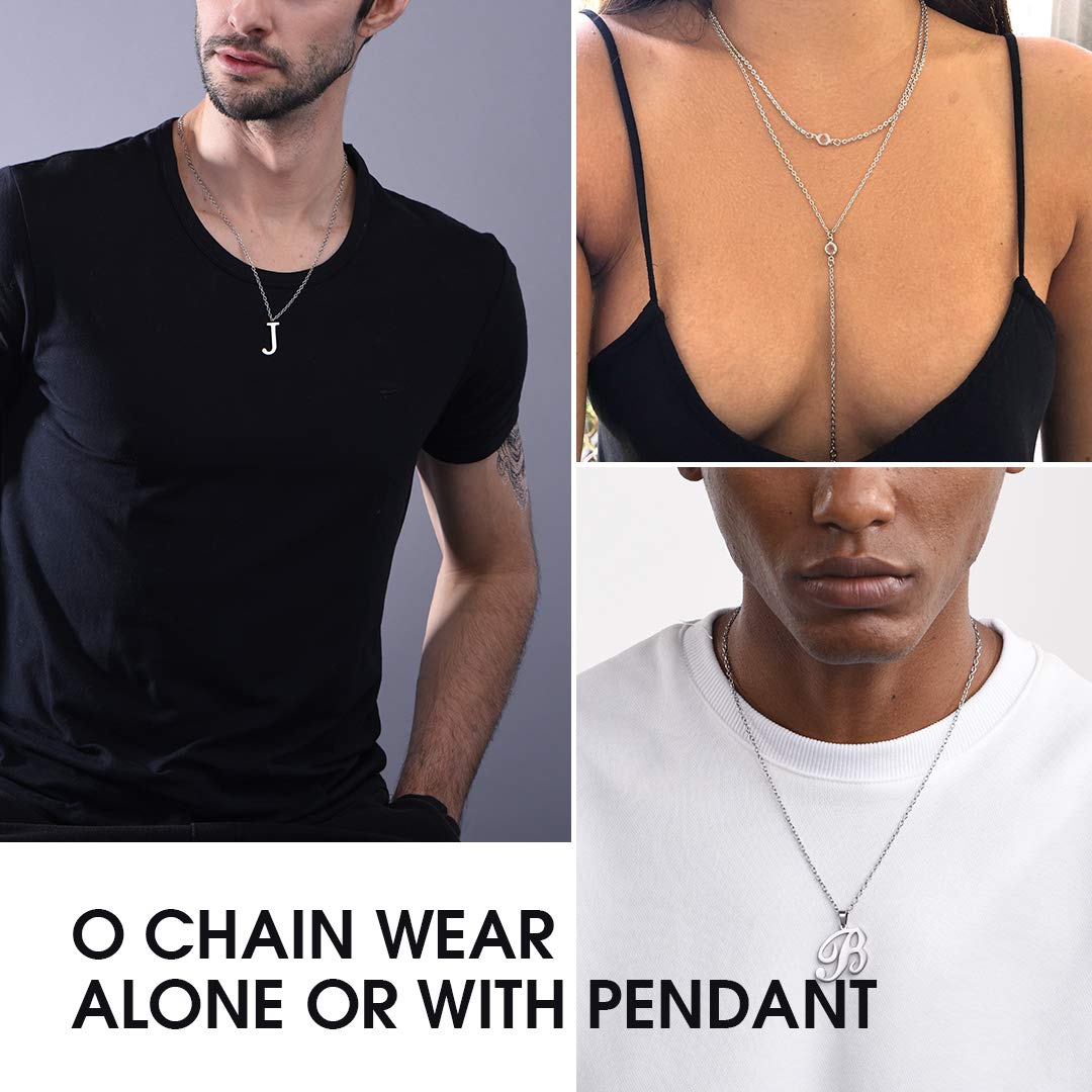 ChainsHouse Thin Rolo Chain Necklaces for Women & Men - 1.4MM/2MM Stainless Steel Cable Chains with 5cm Extender in Black/14K Gold/Rose Gold Plated (16-30 Inch) - Perfect for Layering, Gifts & Everyday Wear