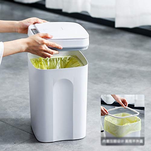 Smart Sensor Trash Can - 16L Automatic Motion Sensor Waste Bin for Kitchen, Bathroom & Office - Hands-Free Touchless Garbage Bin with Lid for Hygienic Home & Commercial Use