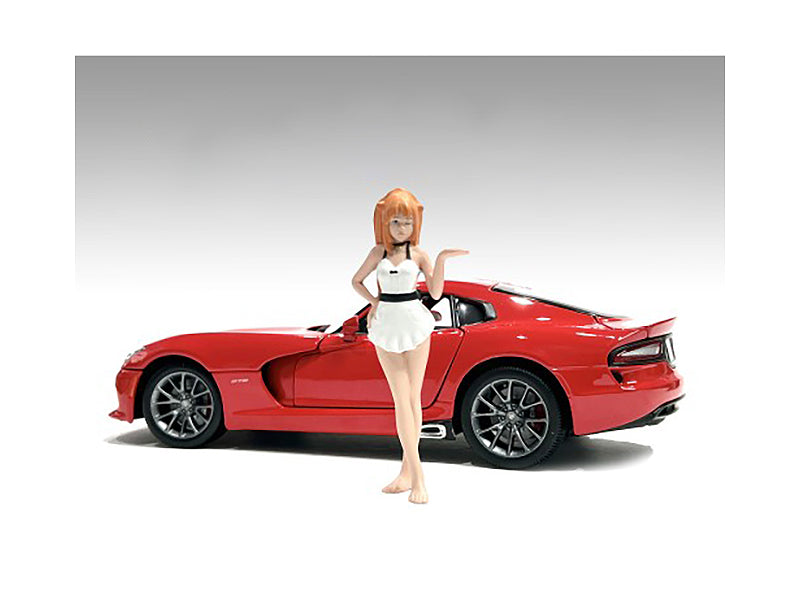 1/18 Scale Cosplay Girl Figures (2-Pack) - Perfect for Model Car Dioramas, Anime Displays & Collectible Scenes - American Diorama