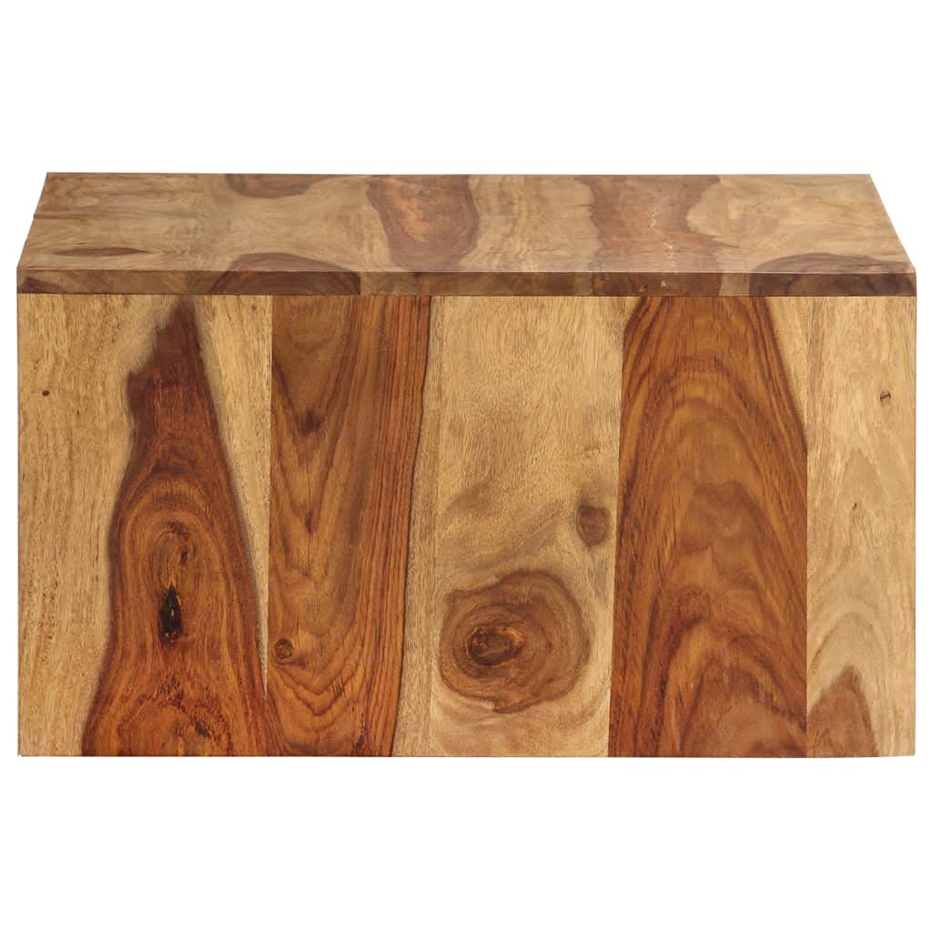 Industrial Style Nesting Tables Set of 2 - Metal Frame & Solid Sheesham Wood Coffee Tables - Modern Side Tables for Living Room, Sofa, Couch - Perfect for Tea Time, Reading & Home Decor