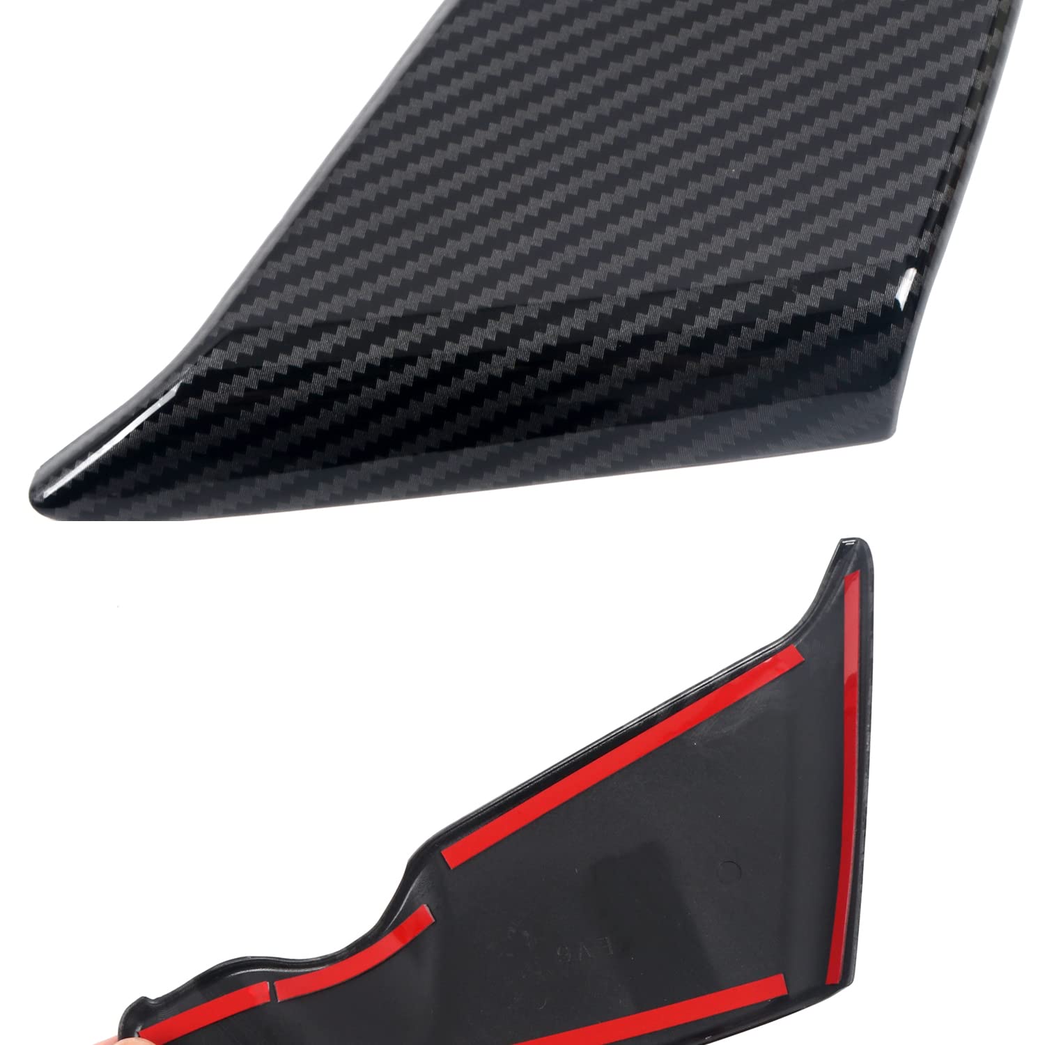 HIGH FLYING ABS Carbon Style Gear Panel Side Strip Cover for Kia EV6 2022-2024 - Interior Accessories & Trim Decoration (LHD Only) - Perfect for Car Customization & Protection