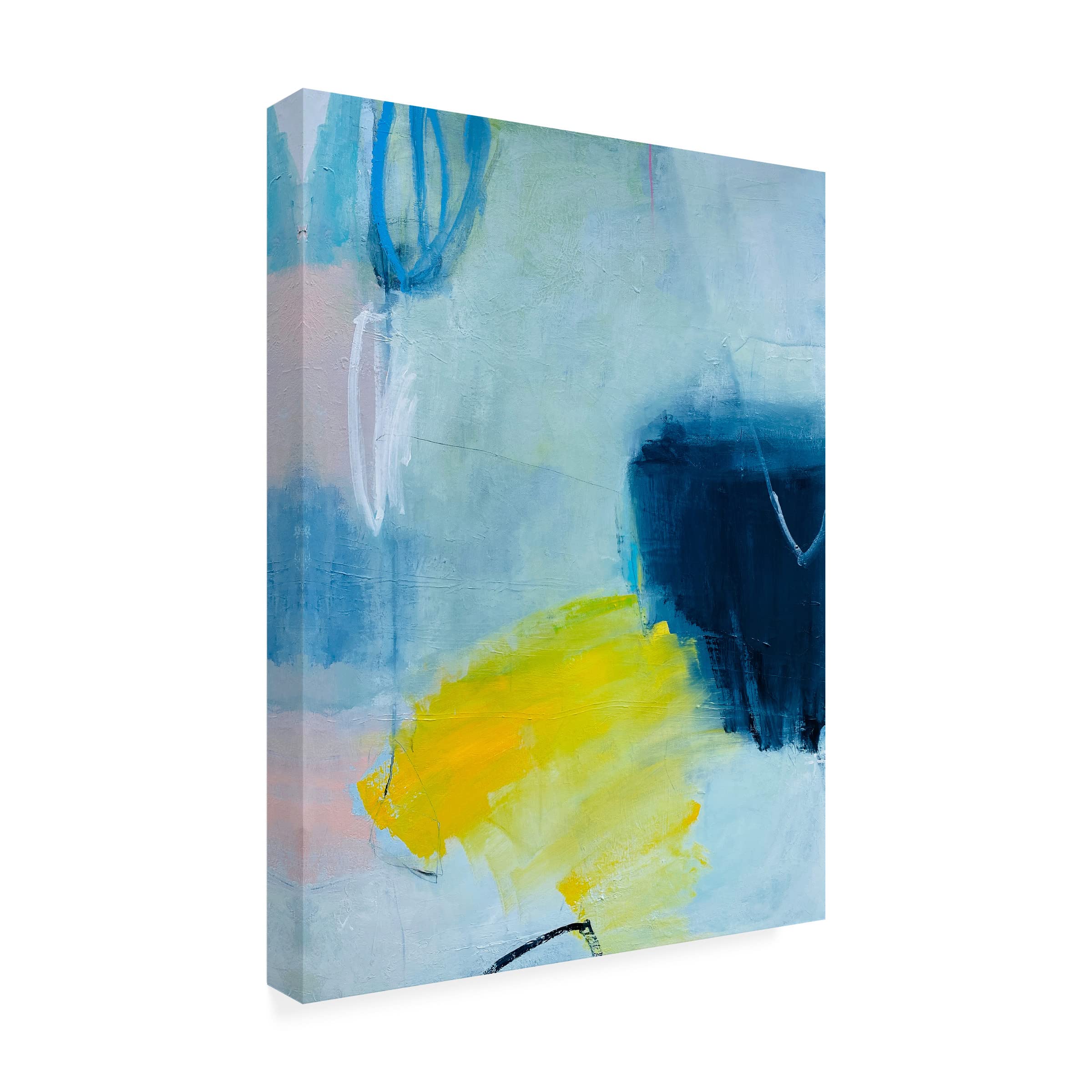 Trademark Fine Art 'The Silence' Canvas Wall Art by Mila Apperlo - Modern Abstract Painting for Living Room, Bedroom & Office Decor